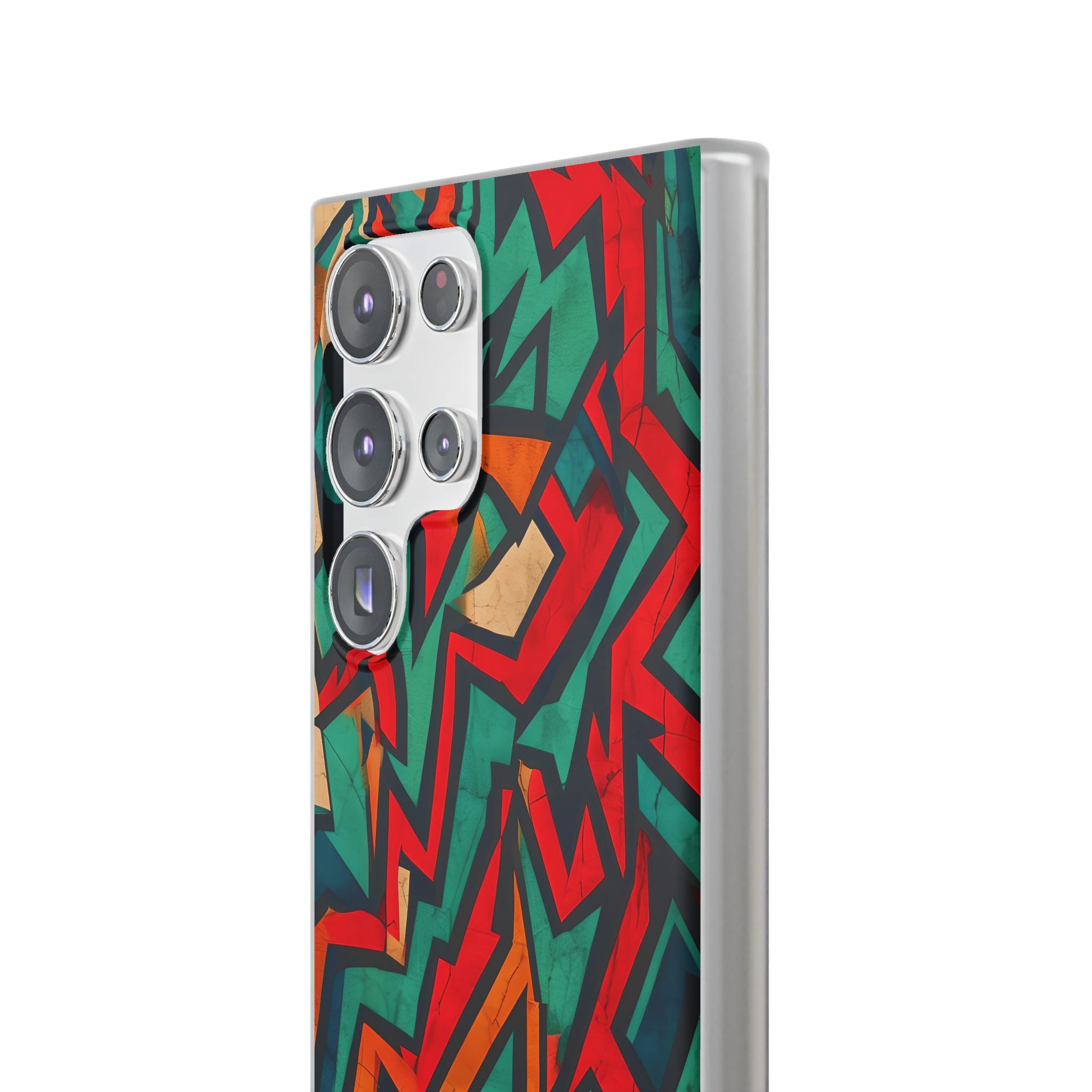 Jagged Teal Static · Soft Handyhülle für Samsung