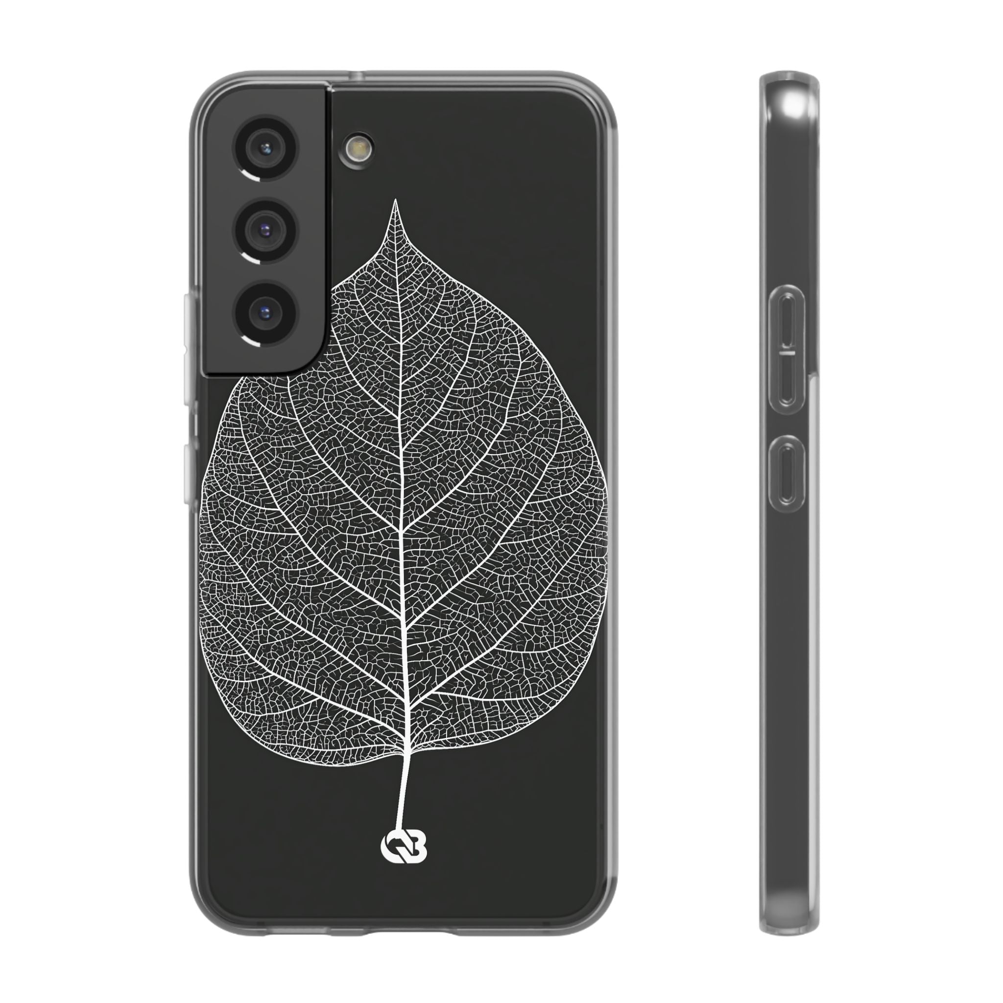Black Lite Phone Case for Samsung - Bleached Leaf Lattice