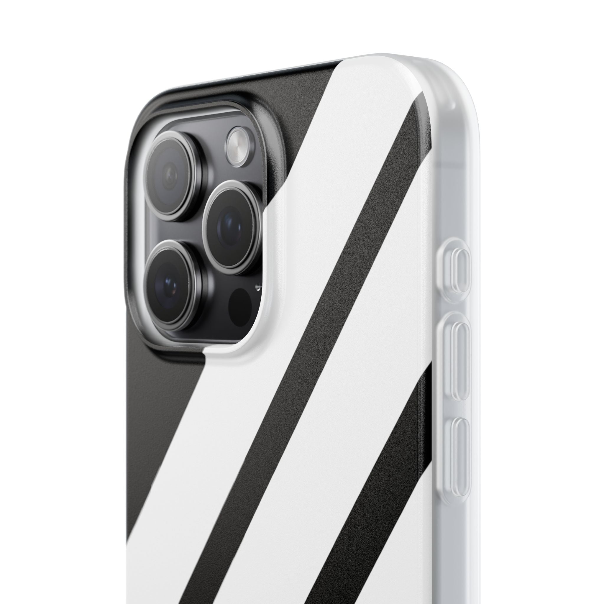 Obsidian White Bars · Soft Handyhülle für iPhone