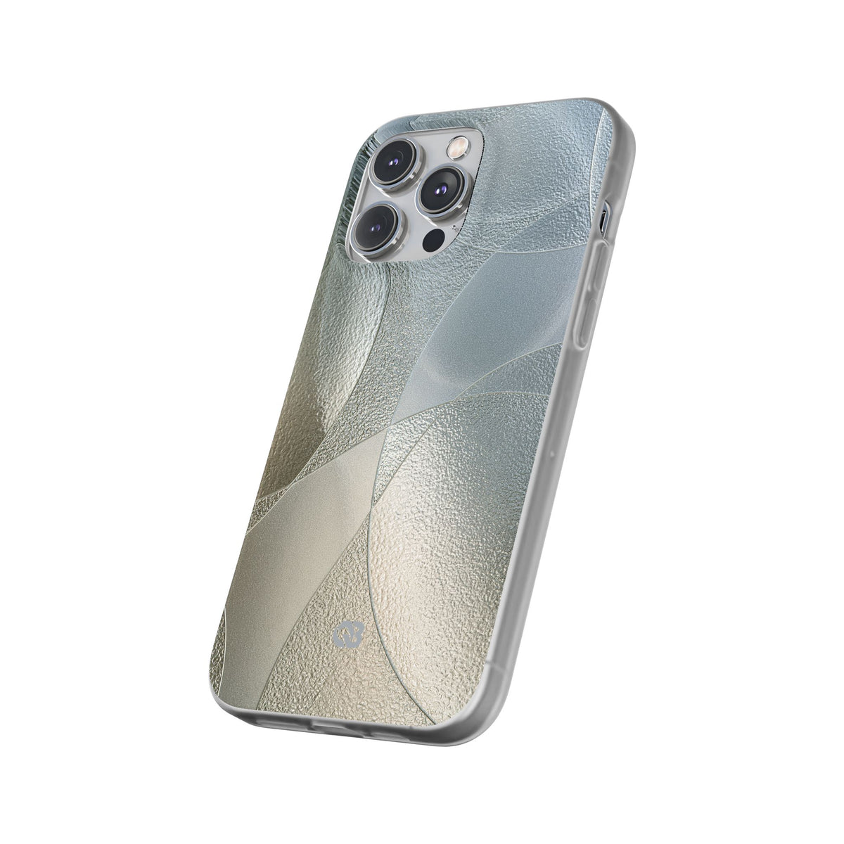Silver Lite Phone Case for iPhone - Frosted Silver Mosaic