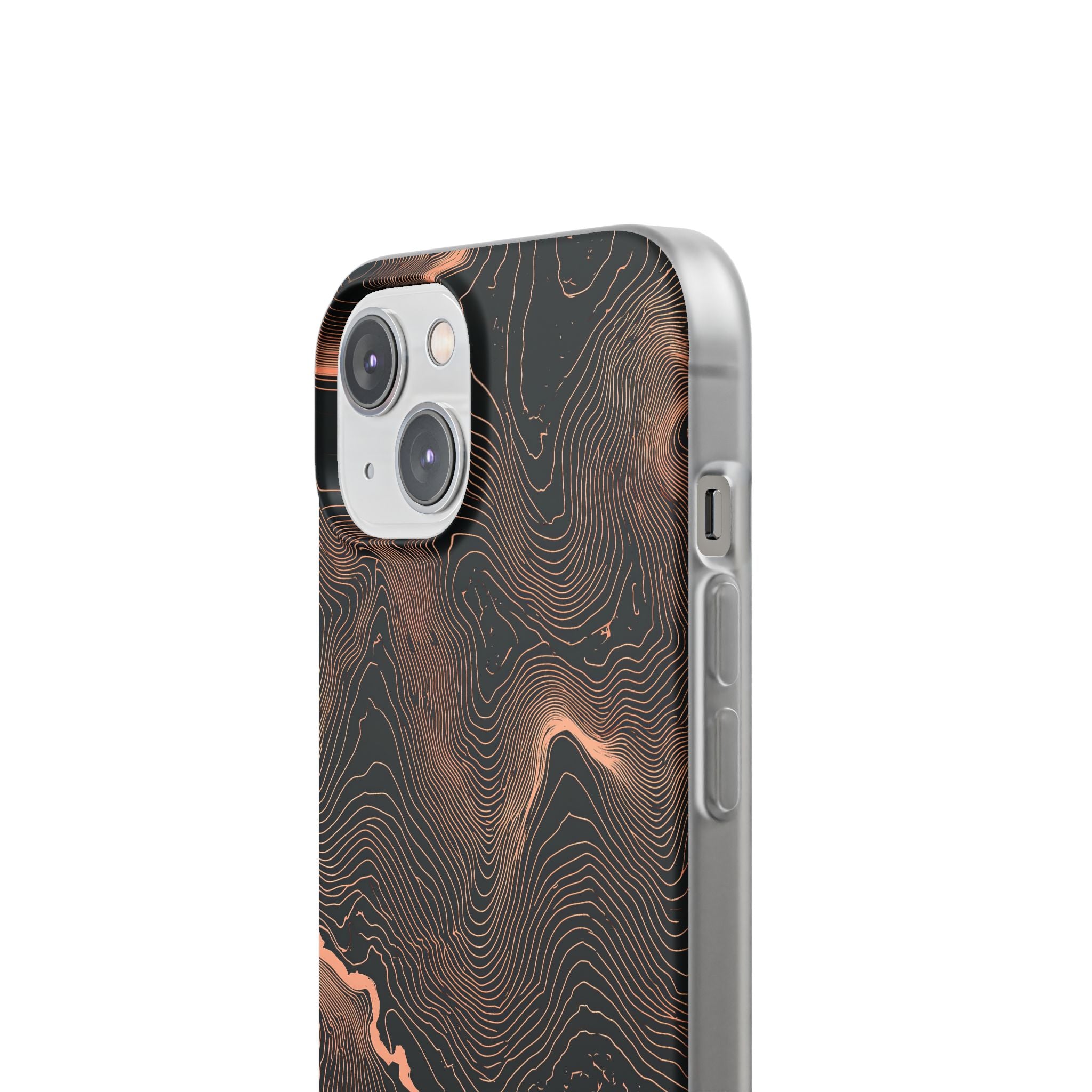 Orange Lite Phone Case for iPhone - Salmon Ridge Topo