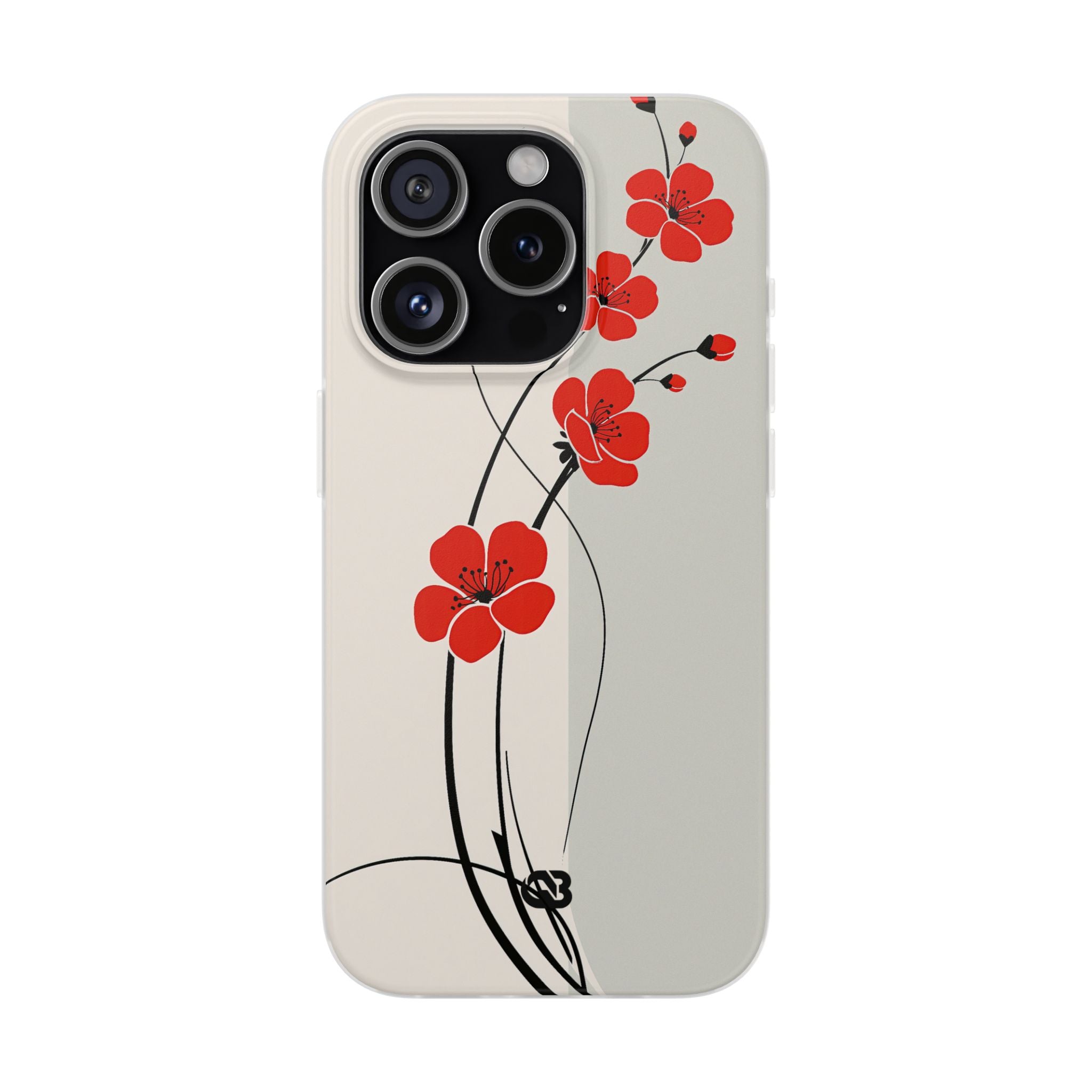 Red Lite Phone Case for iPhone - Crimson Plum Ink