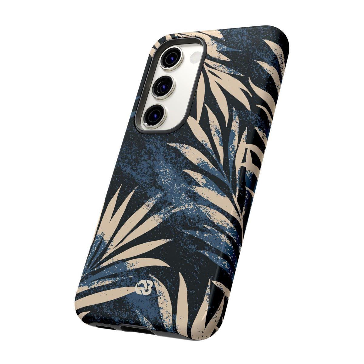 Blue Tough Phone Case for Samsung - Indigo Sandstone Palm