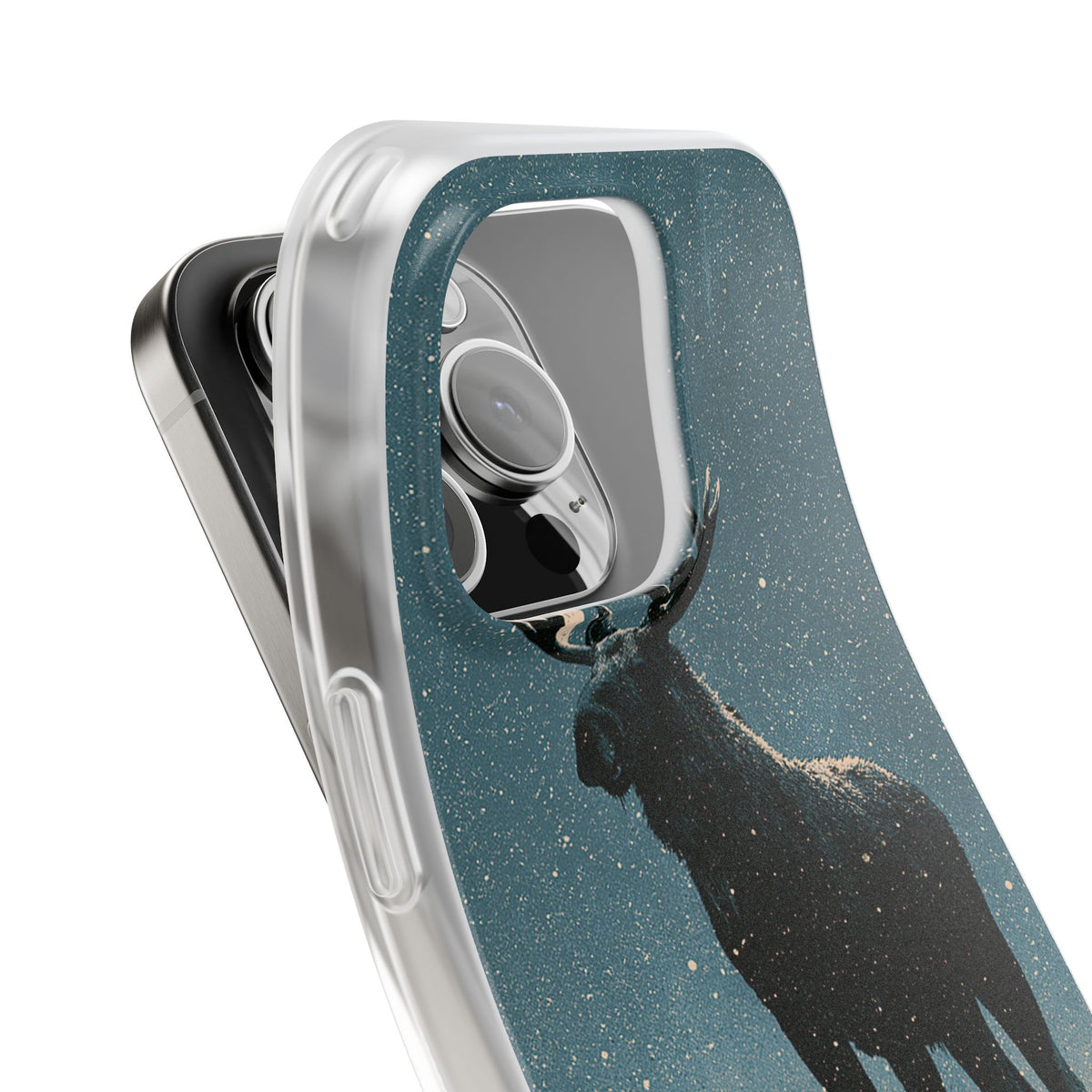 Nordic Boreal Moose · Lite Phone Case for iPhone · Blue
