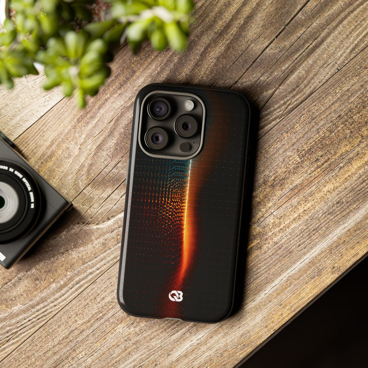 Luminous Refraction Grid · Tough Phone Case for iPhone · Black