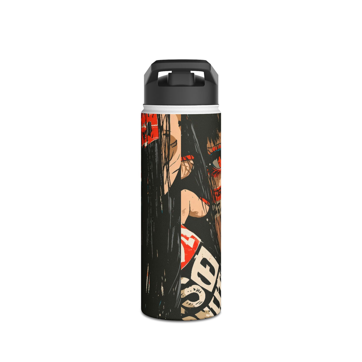 Shibuya Street Collage · Insulated Water Bottle · Red