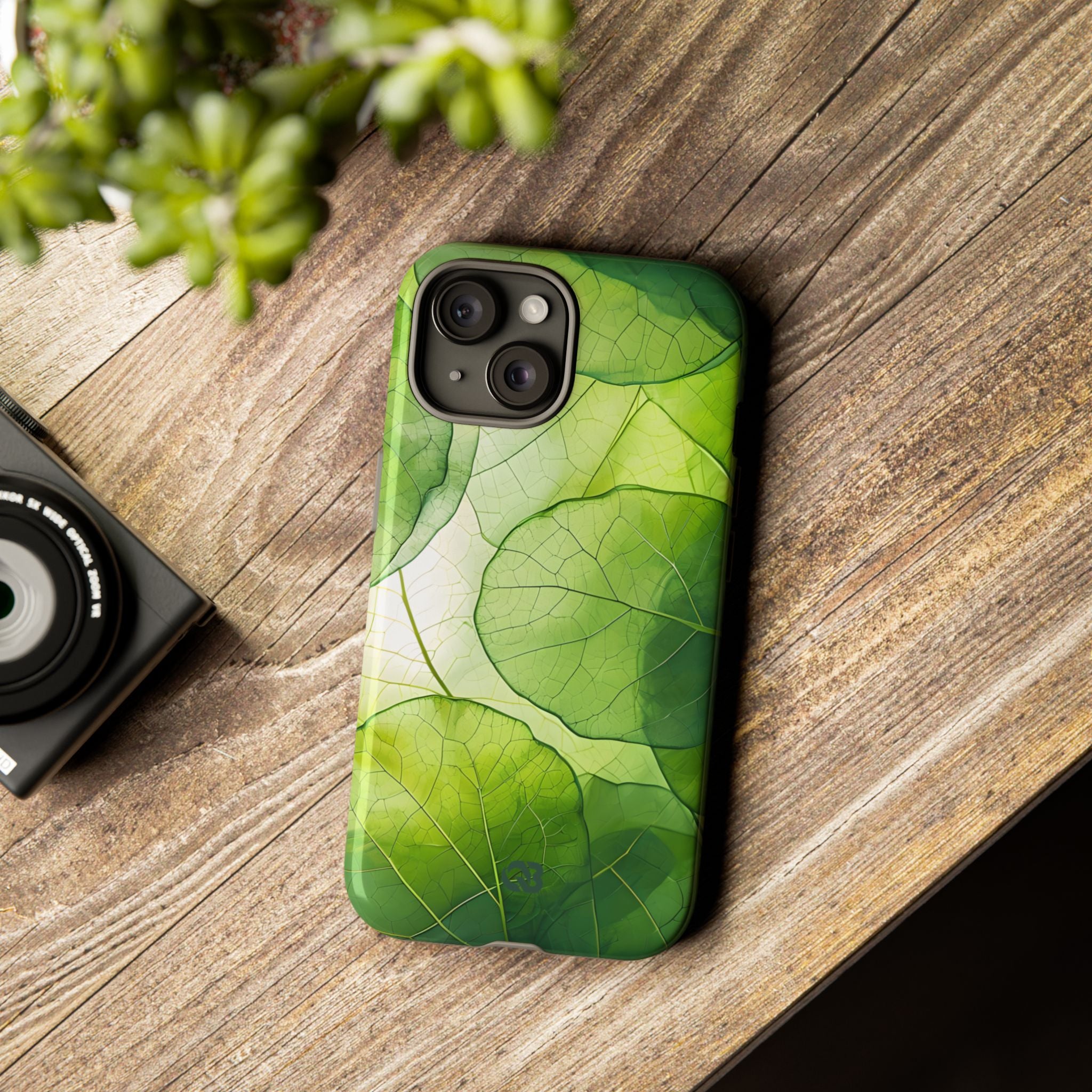 Emerald Leaf Veins · Tough Phone Case for iPhone