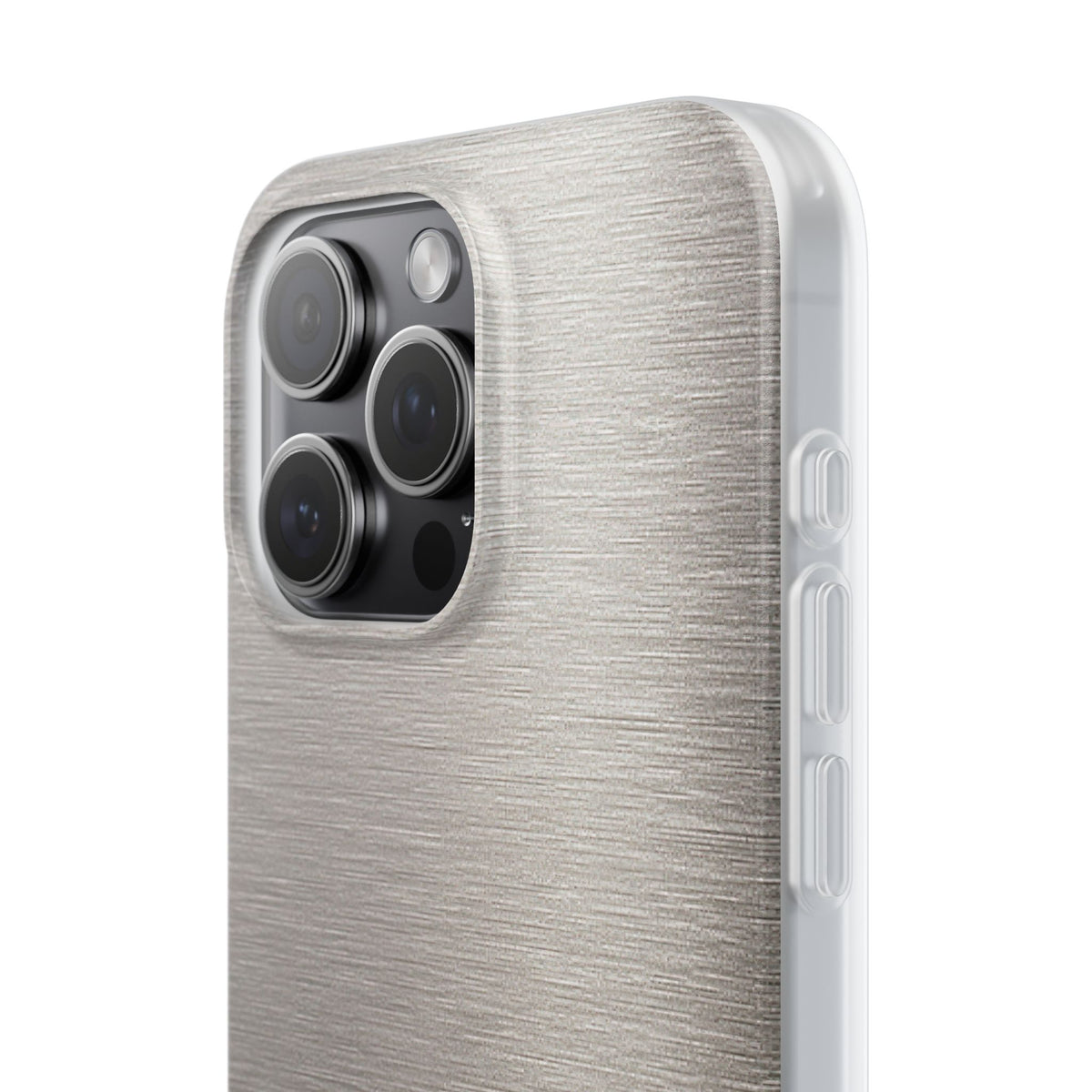 Grey Lite Phone Case for iPhone - Brushed Nickel Linen