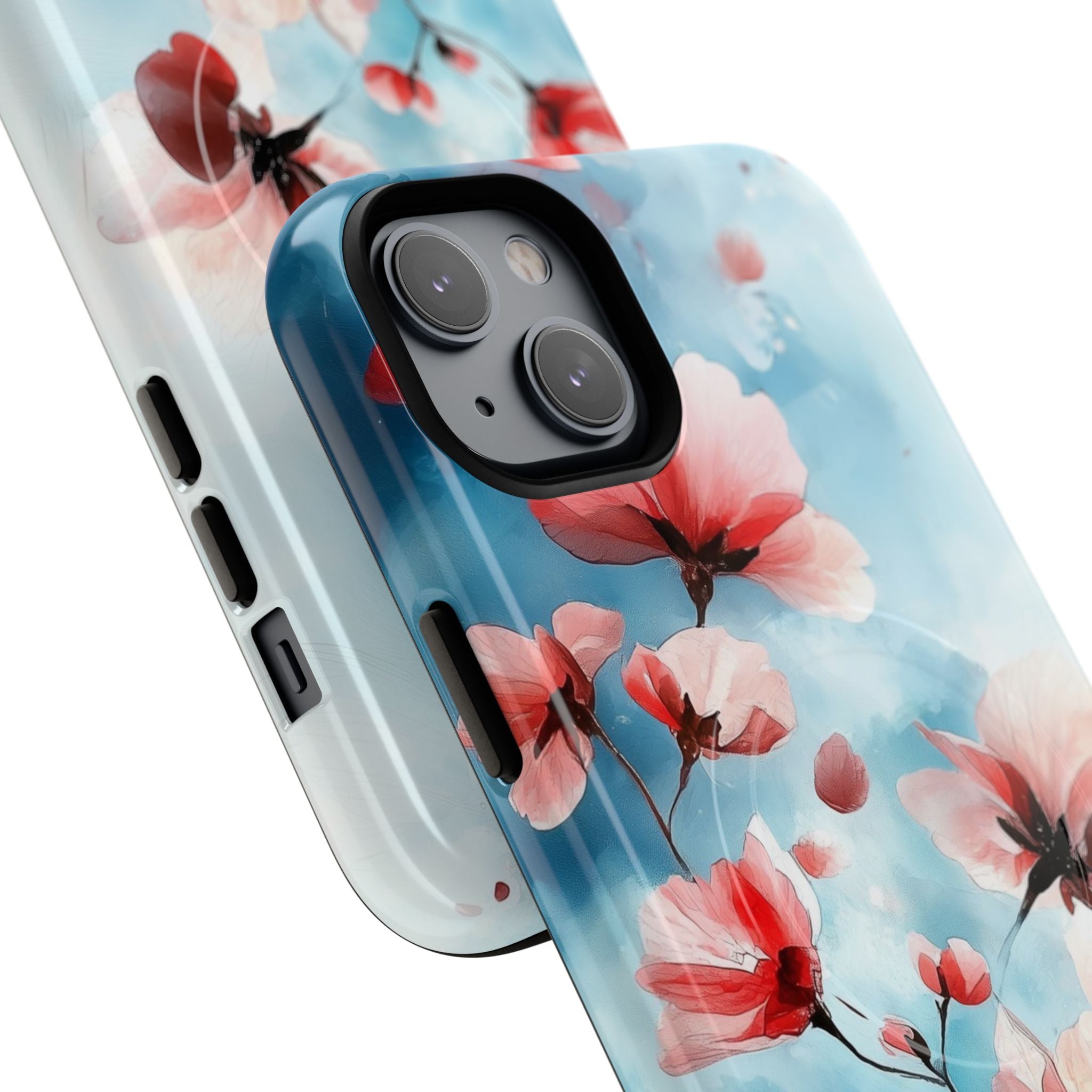 Pink Blossom Drift iPhone 14 Plus Case - Tough+