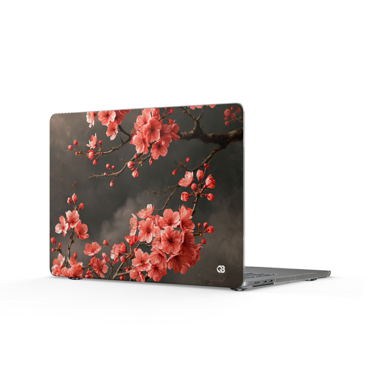 Dark Sakura Nocturne · Clear Hard Case for MacBook · Black