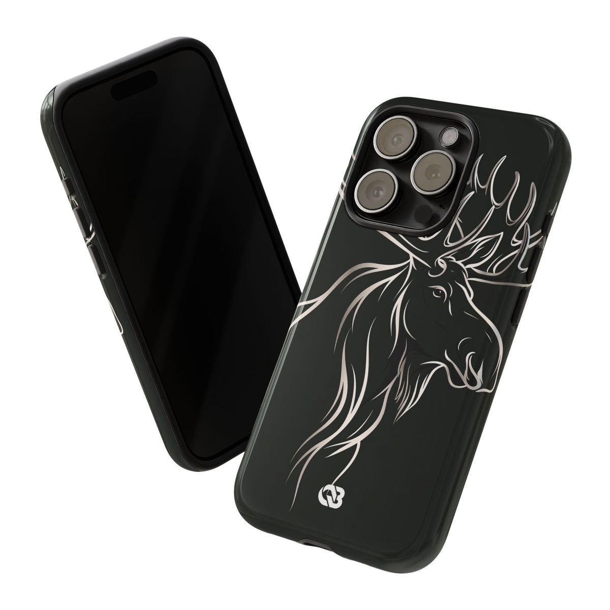 Nordic Moose Contour · Tough Phone Case for iPhone · Black