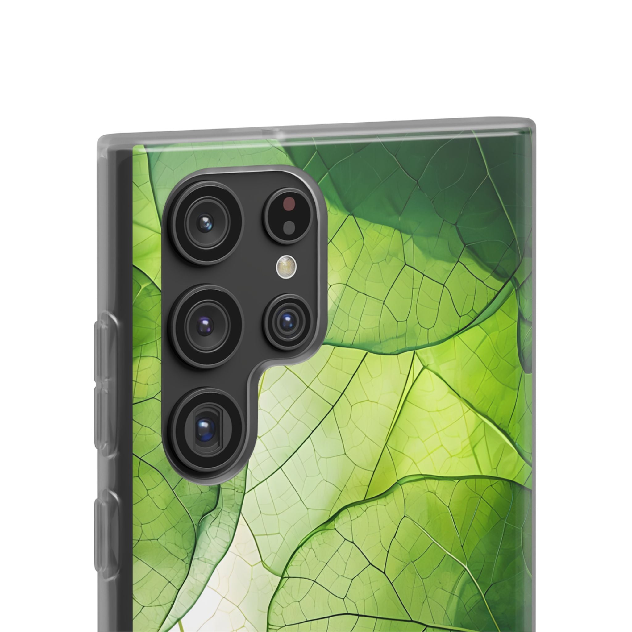 Emerald Leaf Veins · Soft Phone Case for Samsung