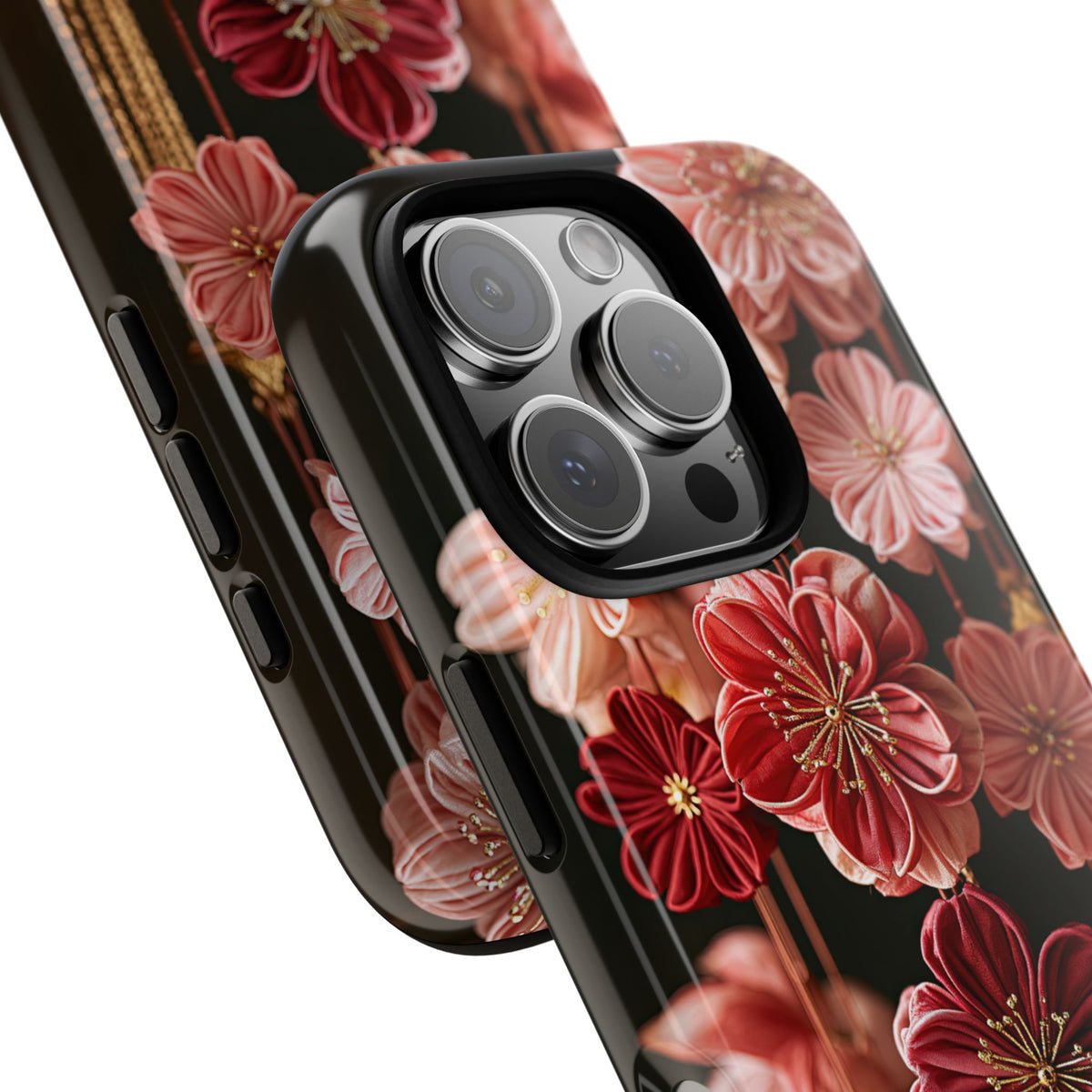 Silk Blossom Kanzashi · Tough Phone Case for iPhone · Pink