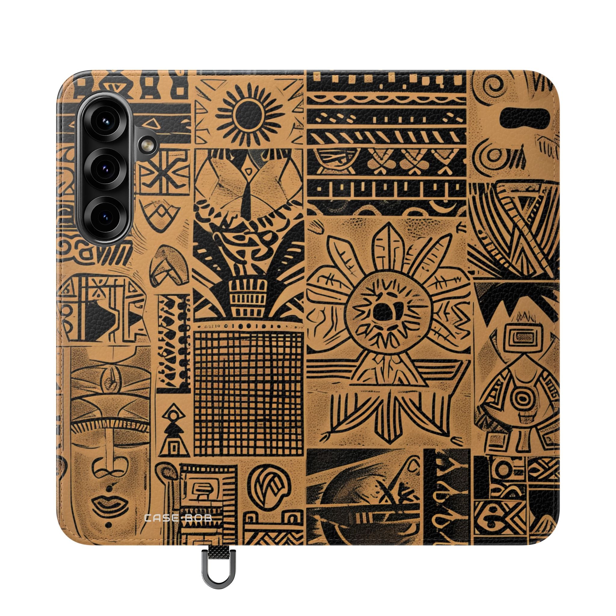 Celestial Faces Brown - Samsung S25+ Case - Wallet