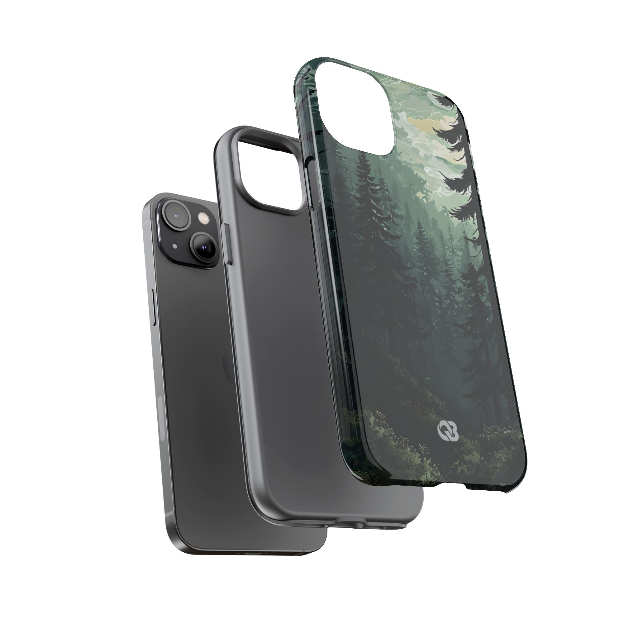 Misty Pine Shadow · Tough Phone Case for iPhone