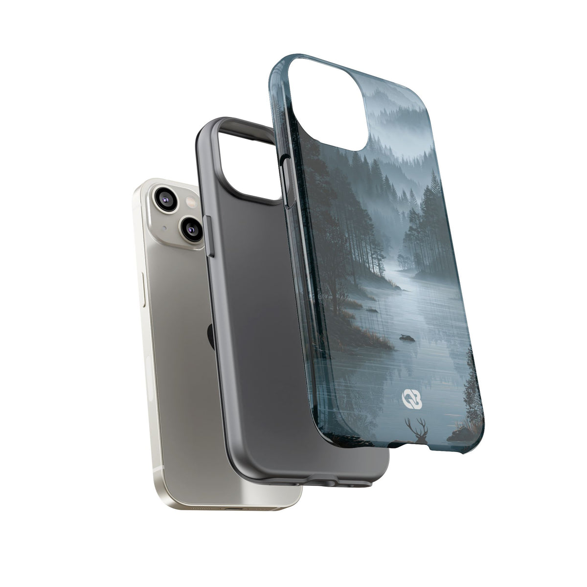 Silent Nordic Fjord · Tough Phone Case for iPhone · Blue