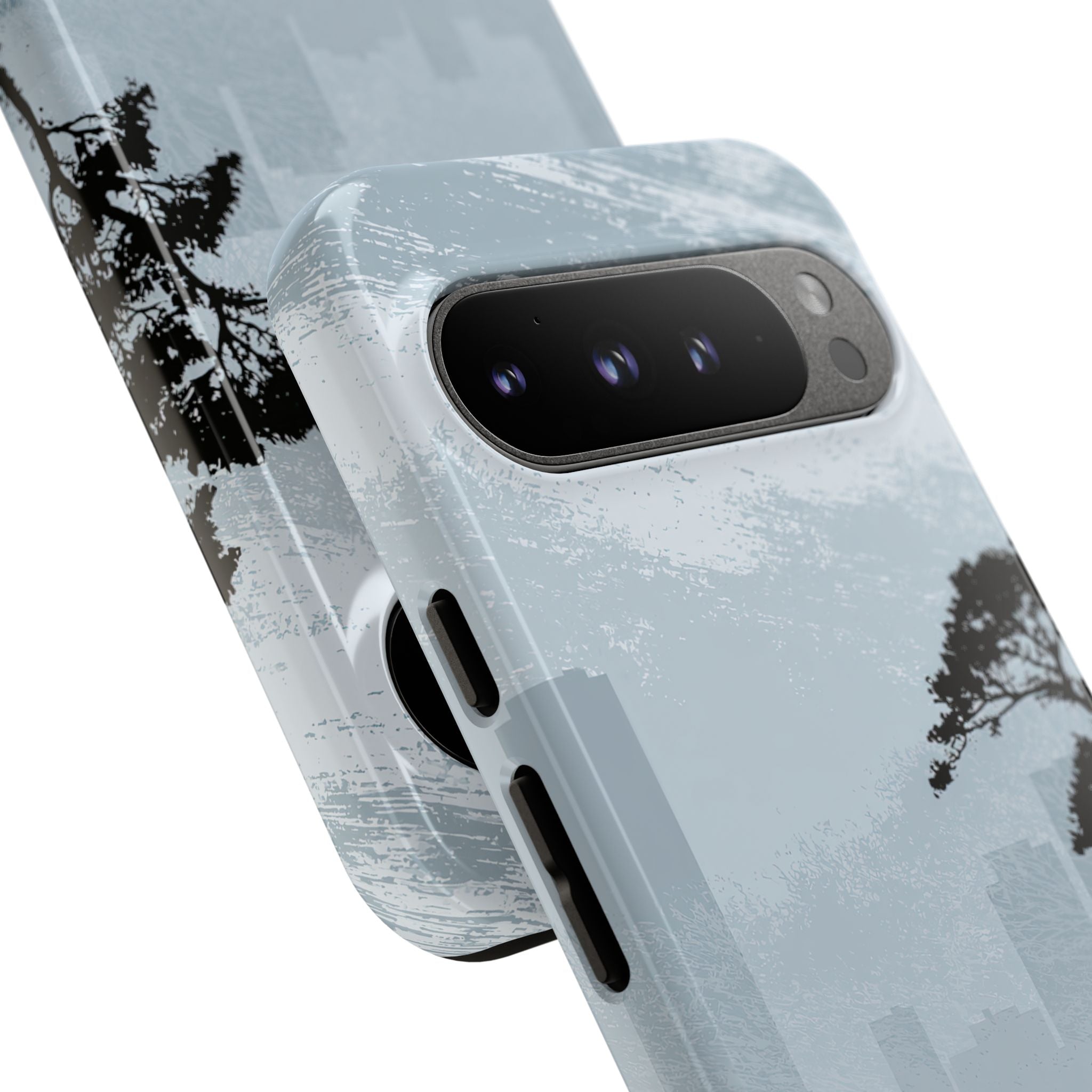 Grey Tough Phone Case for Google Pixel - Steel Slate Zen