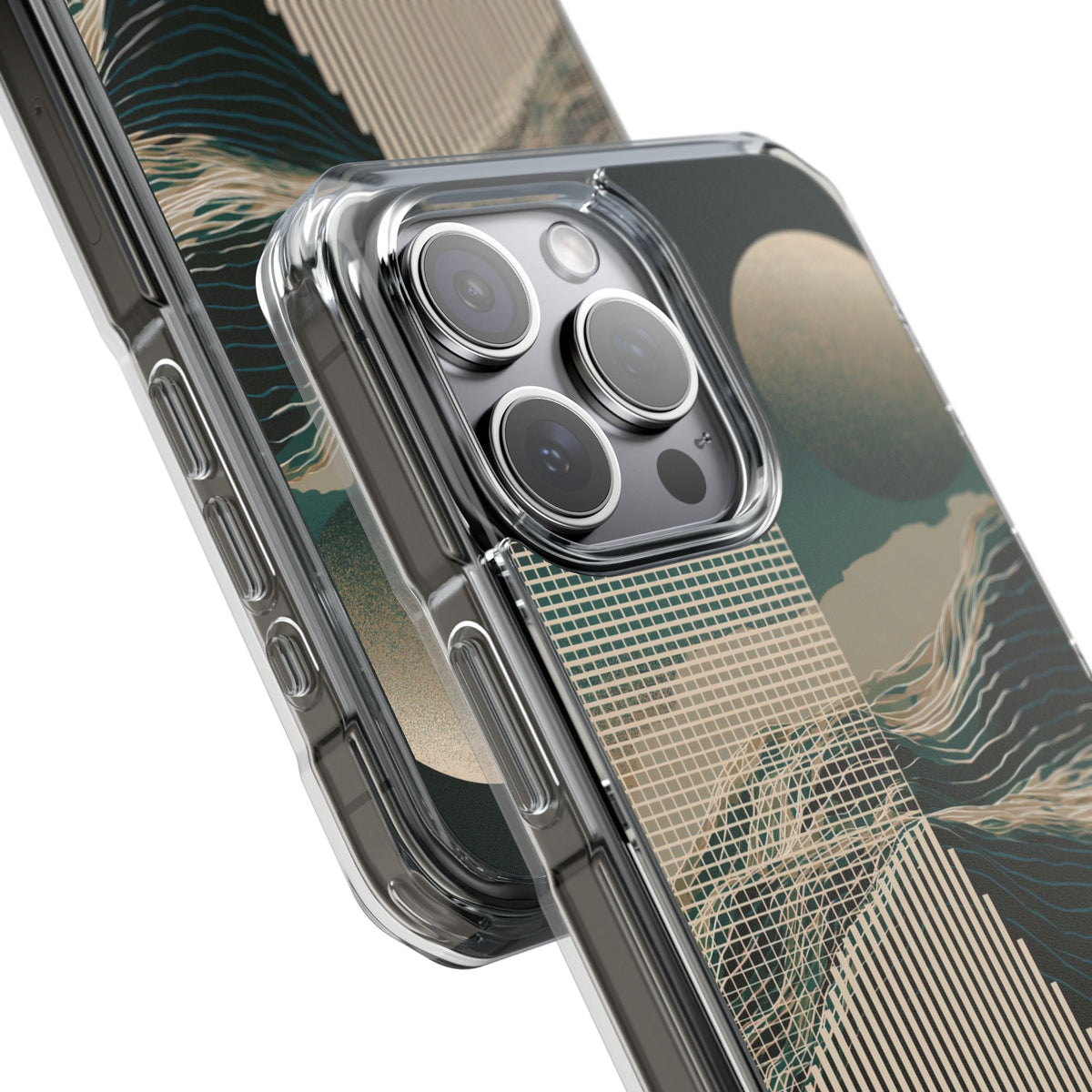 Green Impact MagSafe Phone Case for iPhone - Lunar Moss Topography