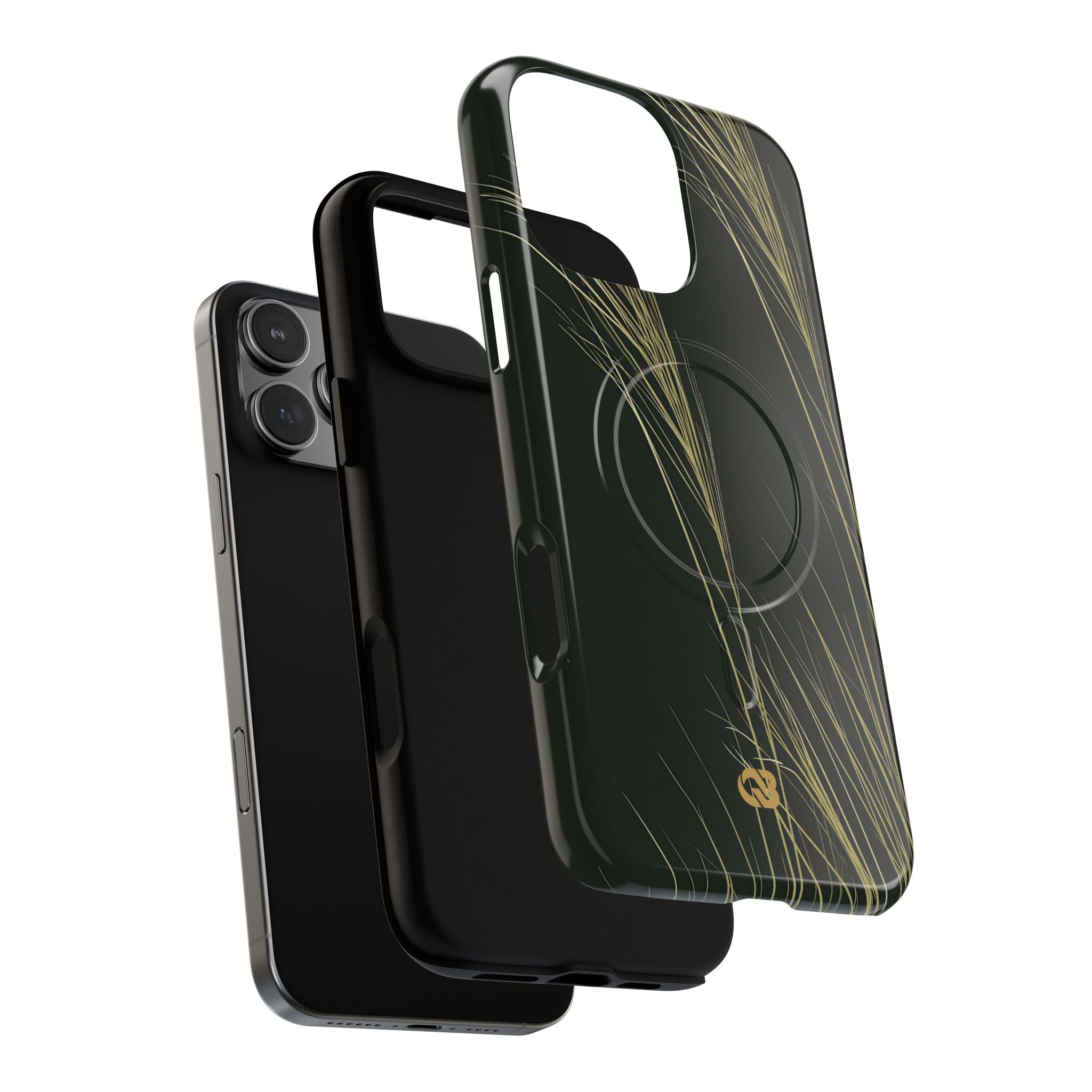 Green Tough 2.0 Magsafe Phone Case for iPhone - Midnight Gilded Grass