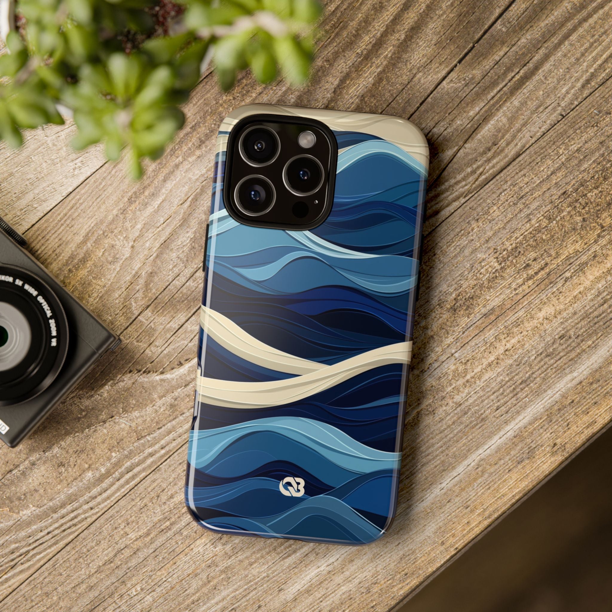 Cobalt Coast Layers · Tough Phone Case for iPhone