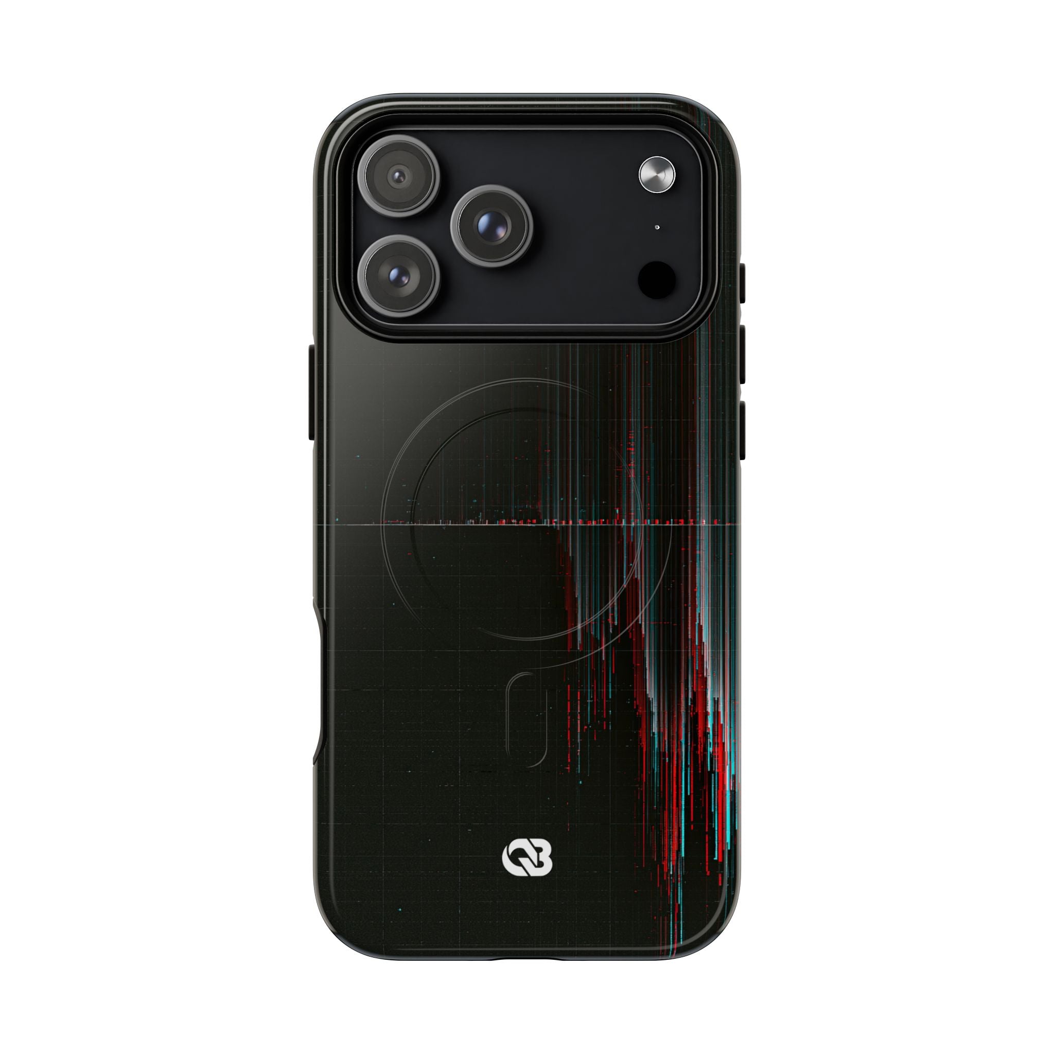 Black Tough 2.0 Magsafe Phone Case for iPhone - Corrupted Data Stream