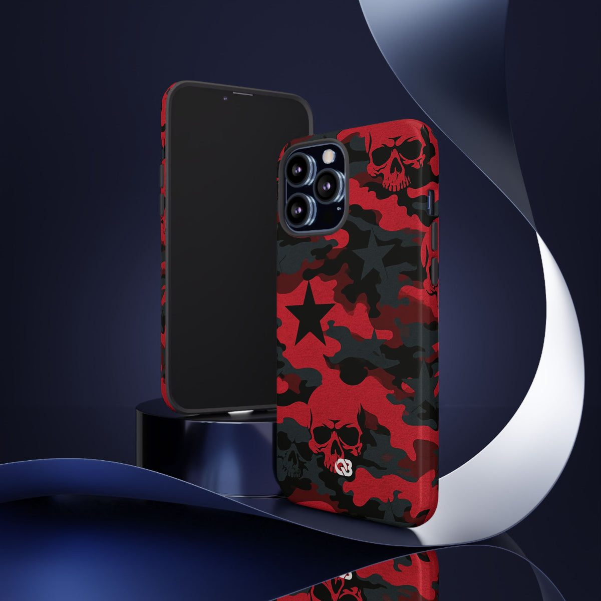 Crimson Skull Camo · Tough Phone Case for iPhone · Red