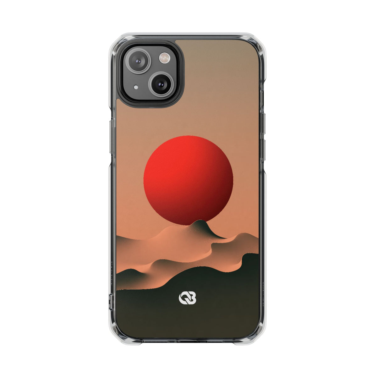 Crimson Sol Ridge · Clear Impact Magnetic Phone Case for iPhone · Red