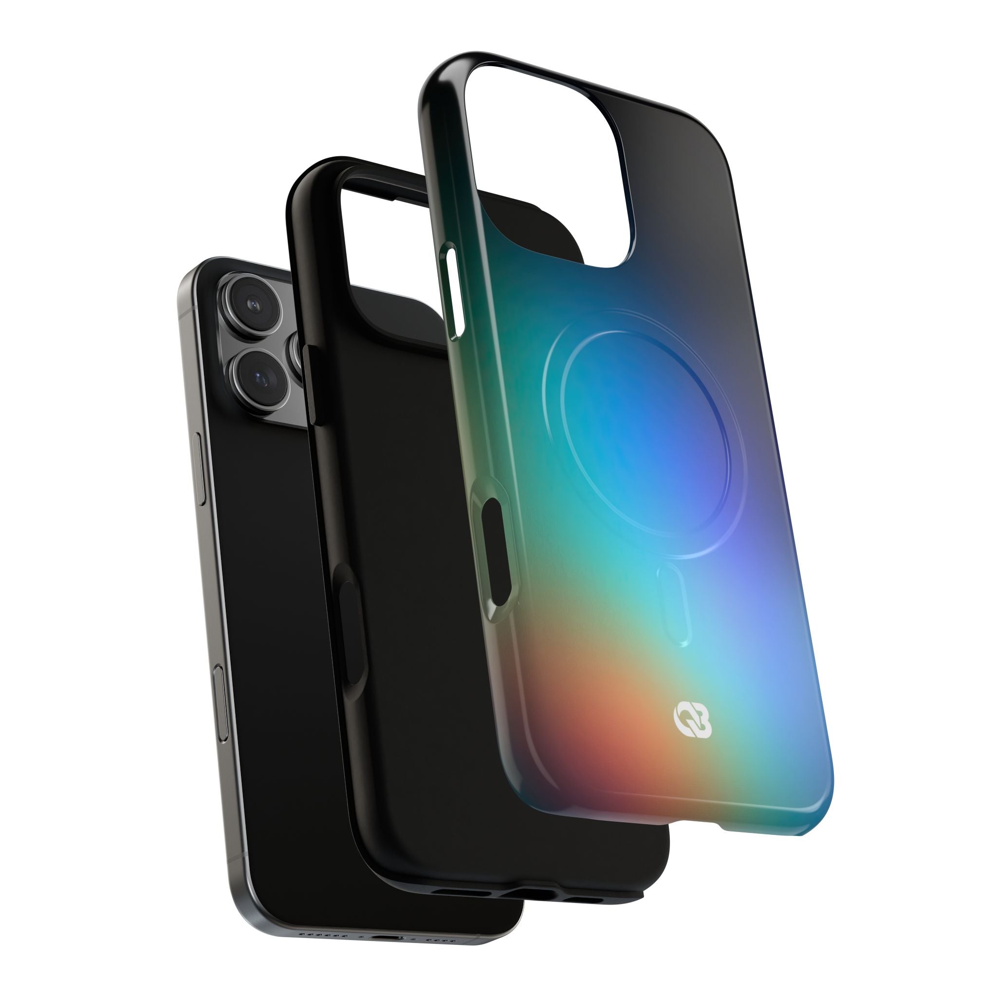 Black Tough 2.0 Magsafe Phone Case for iPhone - Electric Prism Grain