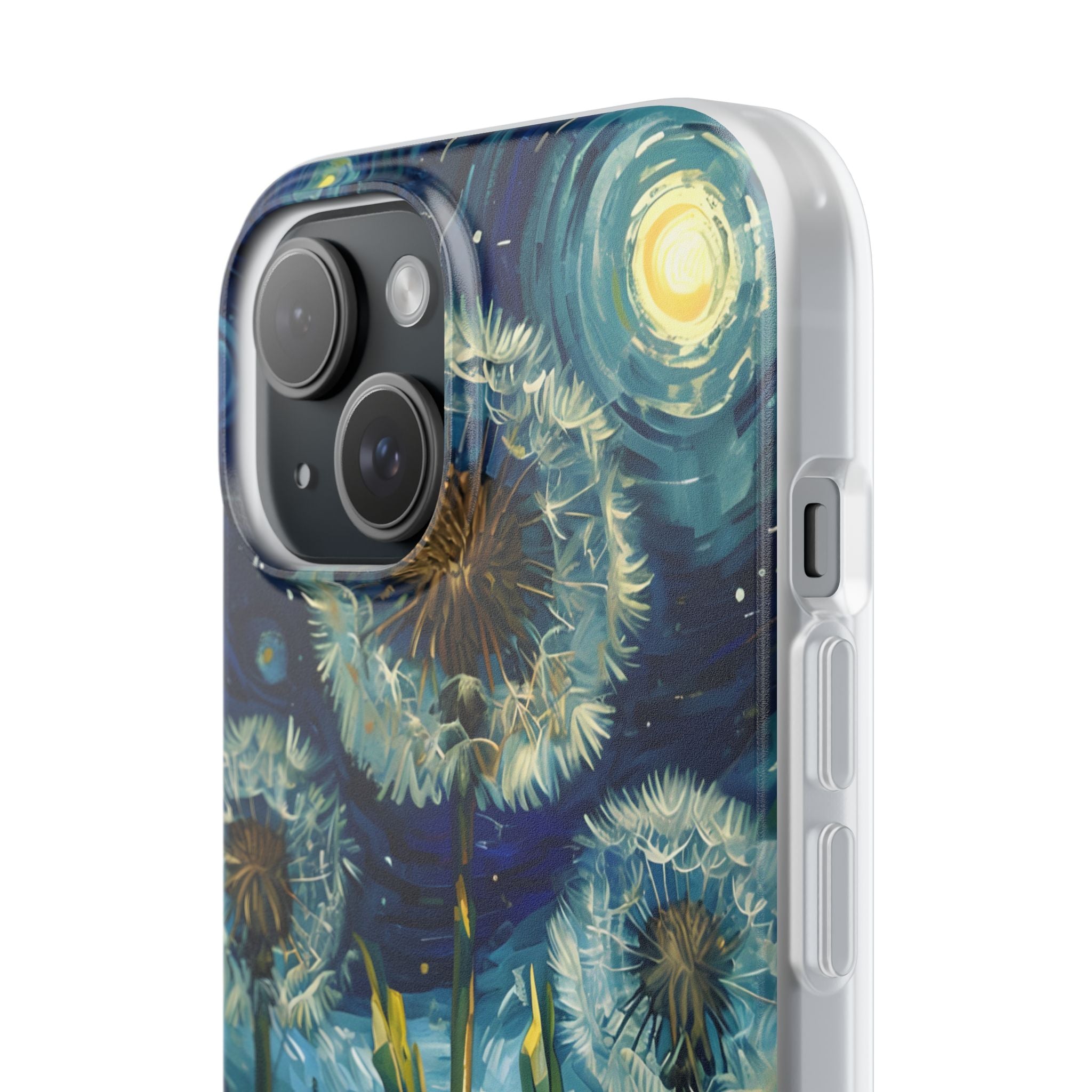 Starry Dandelion Swirl · Soft Phone Case for iPhone