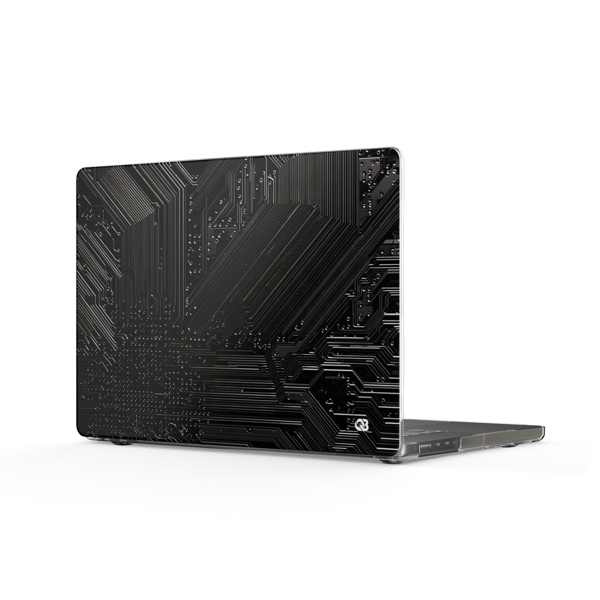 Obsidian Circuitry · Clear Hard Case for MacBook · Black