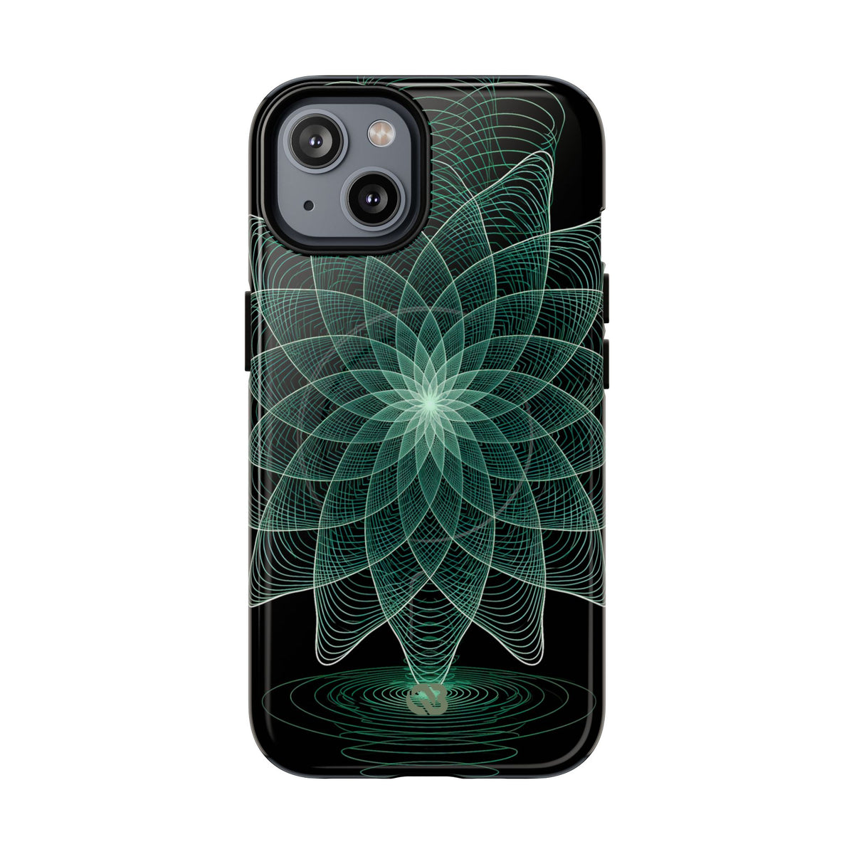 Green Tough 2.0 Magsafe Phone Case for iPhone - Cyan Signal Bloom