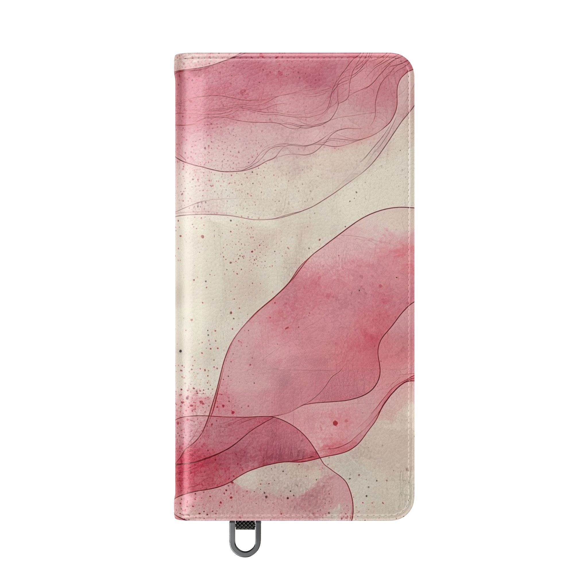 Crimson Ribbon Waves - Samsung S25 Ultra Case - Wallet
