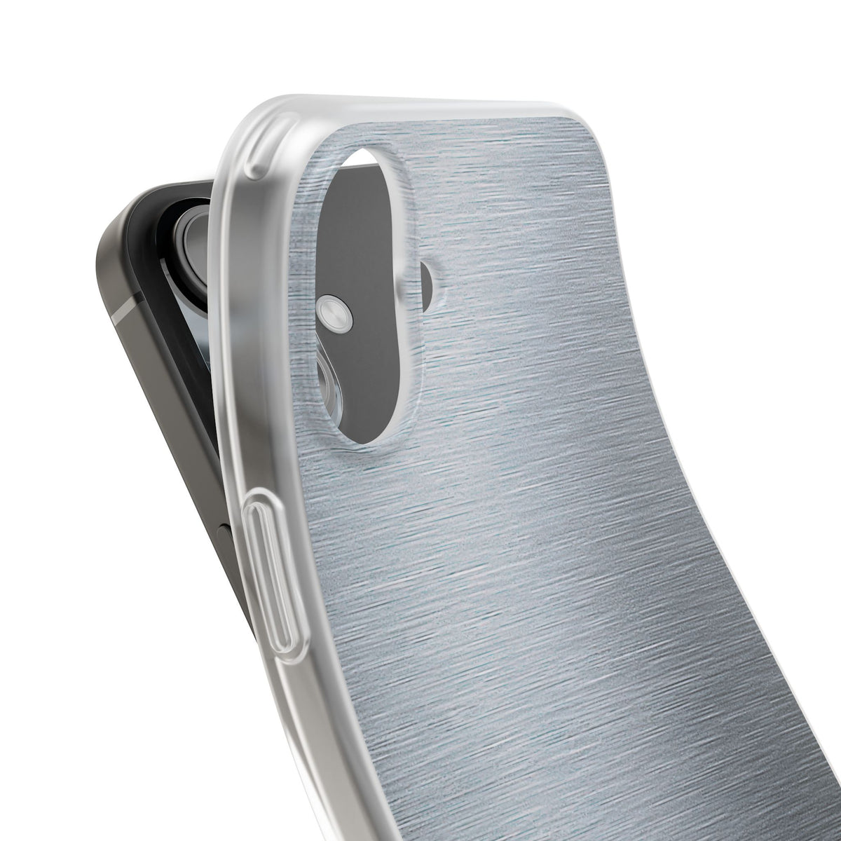Silver Lite Phone Case for iPhone - Satin Chrome Grain