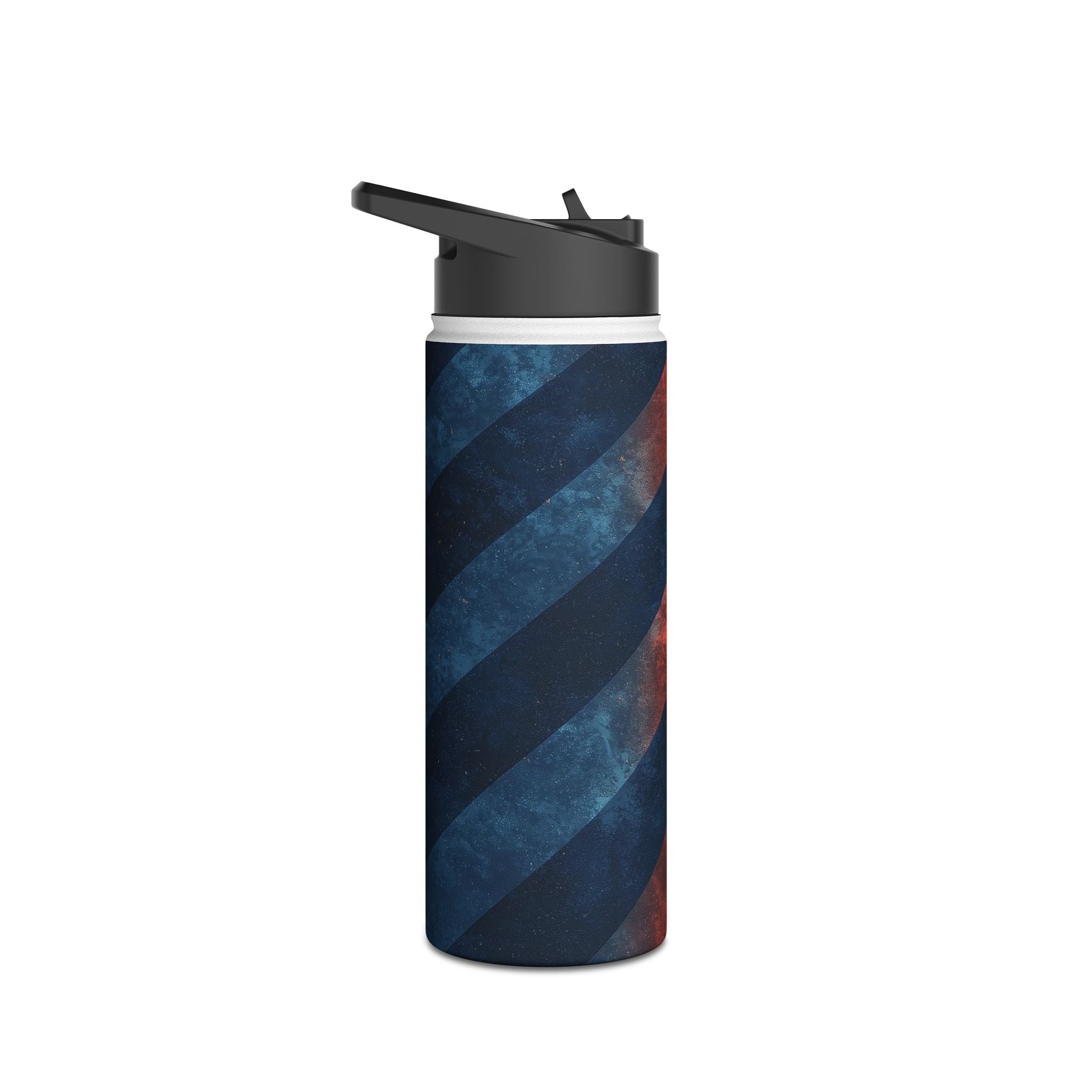 Diagonal Stripes Blaze - Stainless Steel Water Bottle