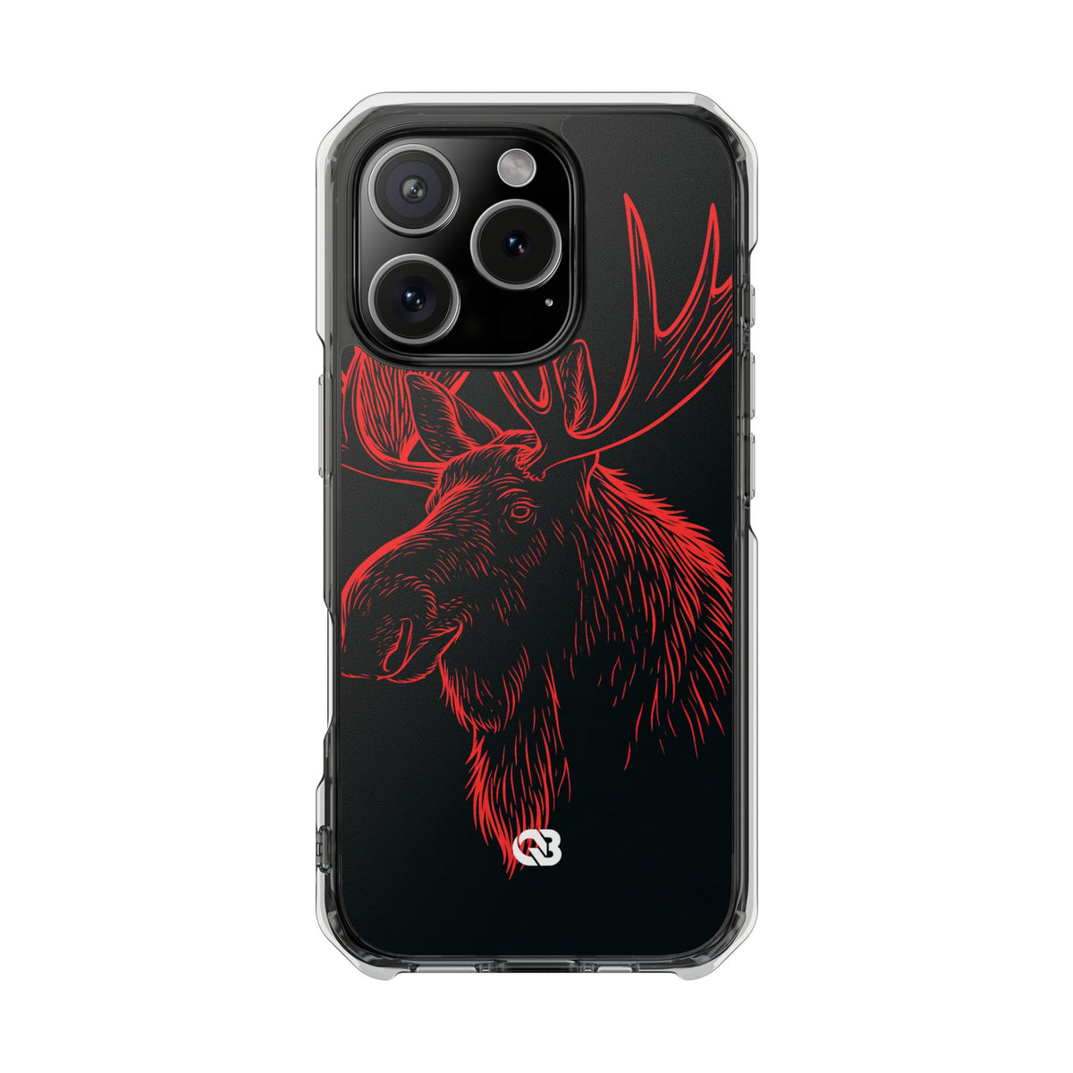 Nordic Elk · Clear Impact Magnetic Phone Case for iPhone · Black