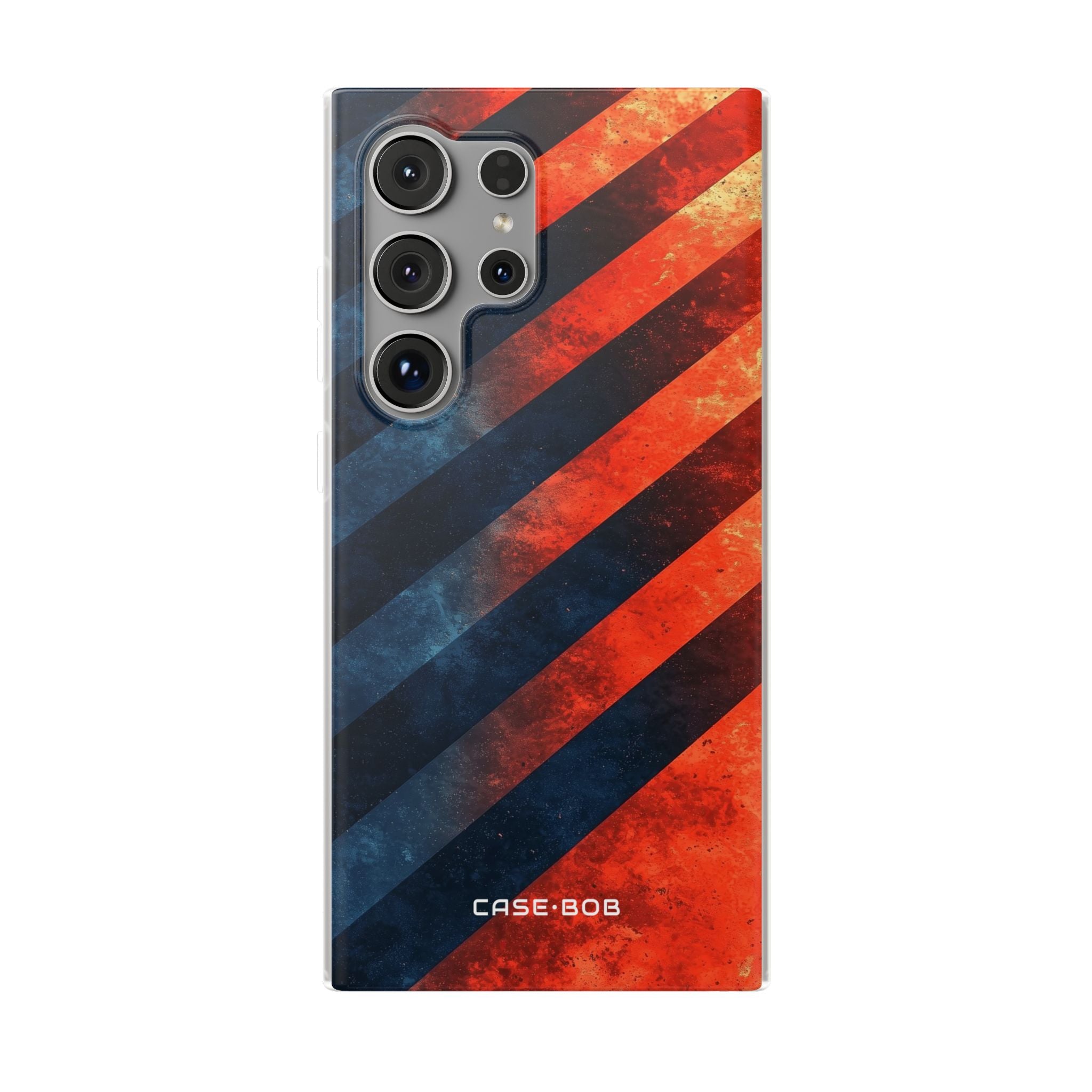 Diagonaal gestreepte vlam Samsung S24 Ultra Case - Soft