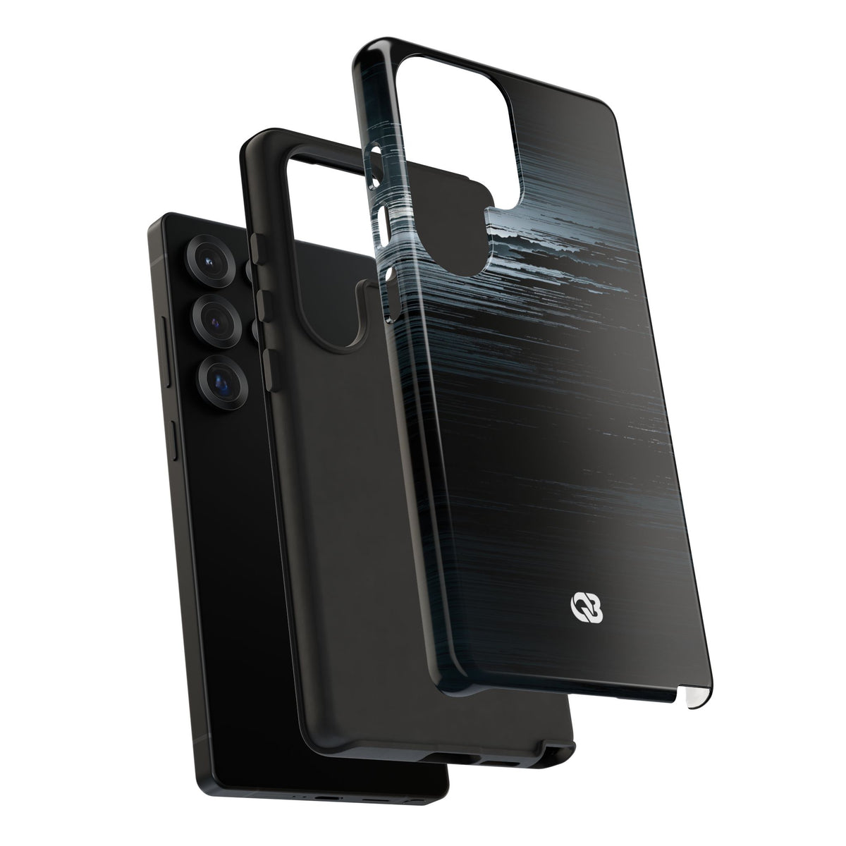 Black Tough Phone Case for Samsung - Frozen Signal Glitch