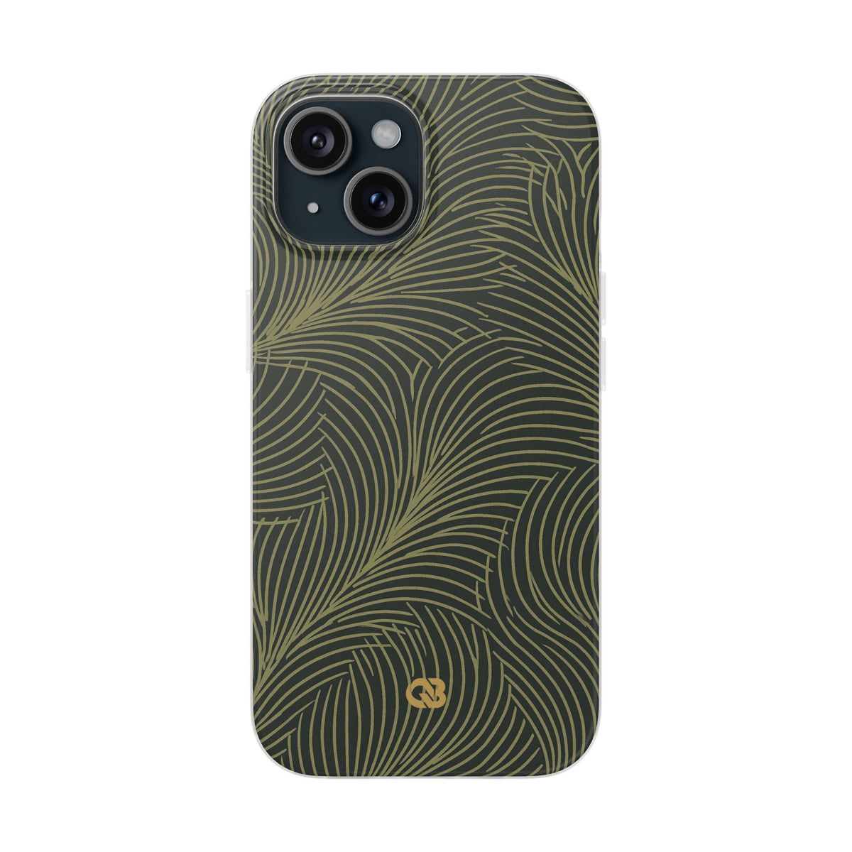Green Lite Phone Case for iPhone - Dark Olive Plume