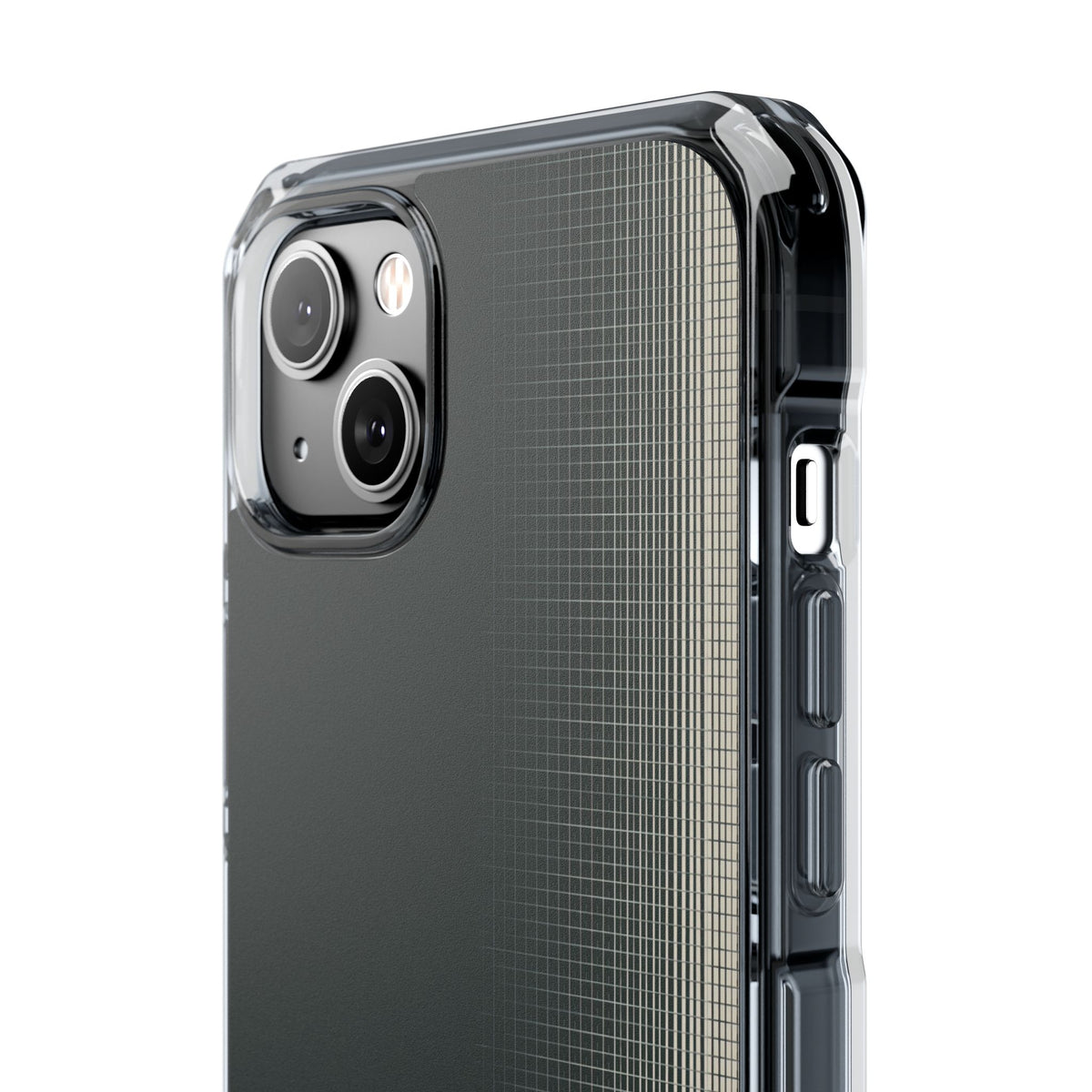 Grey Impact MagSafe Phone Case for iPhone - Charcoal Tech Grid
