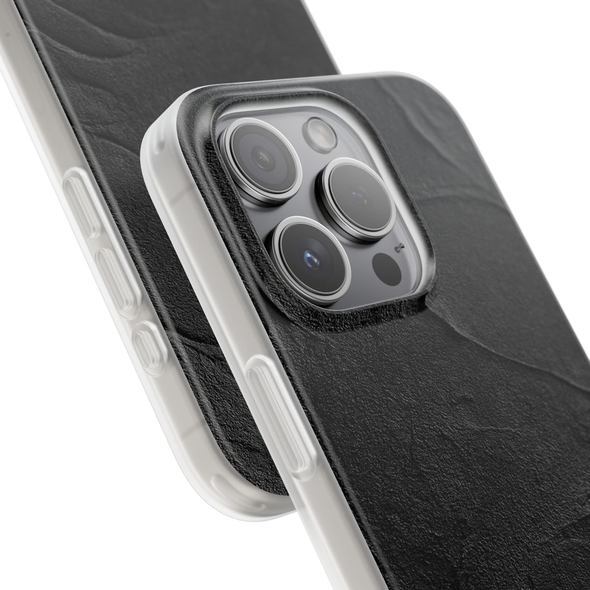 Obsidian Stucco Relief · Lite Phone Case for iPhone · Black