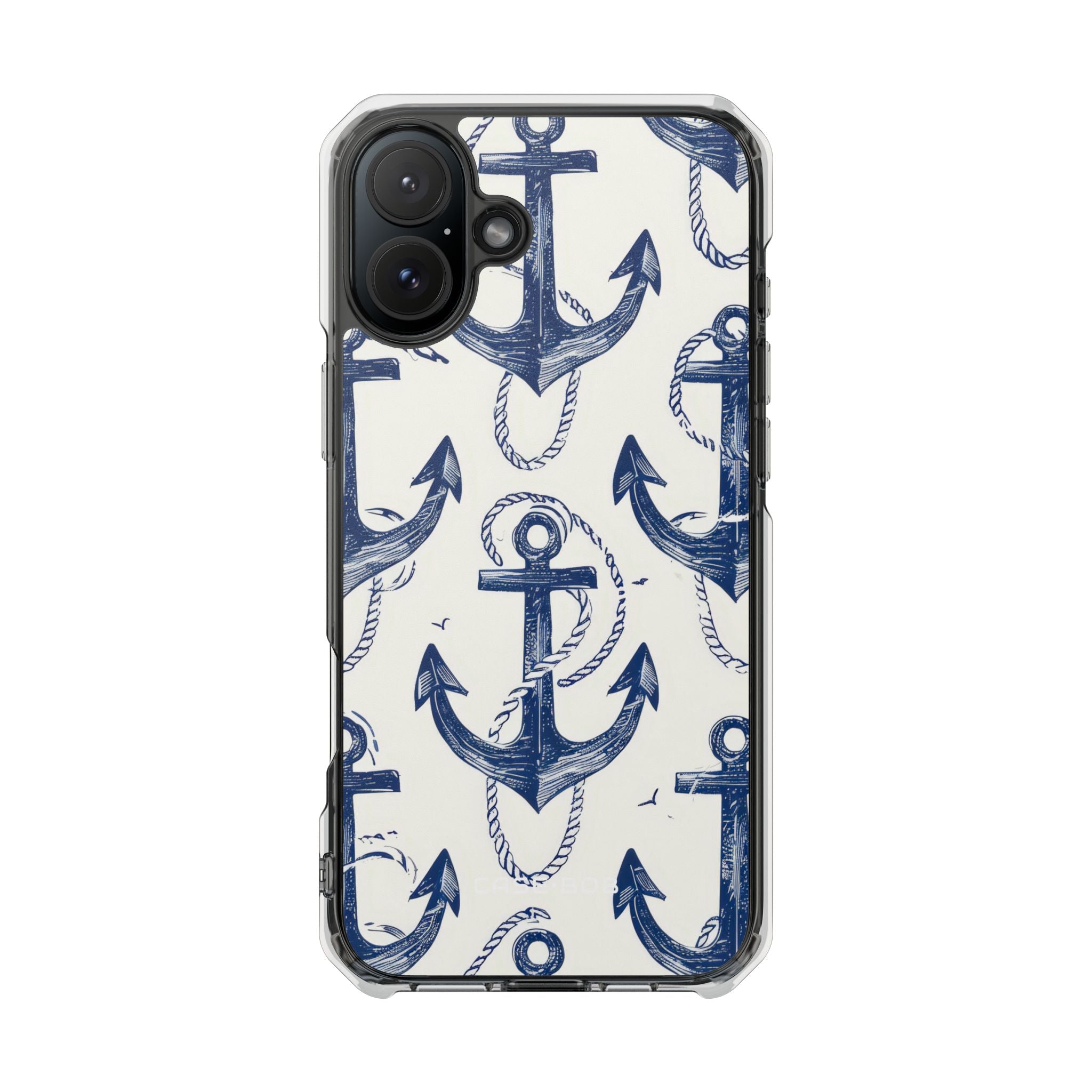 Navy Anker Schlaufe iPhone 16 Plus Case - Impact