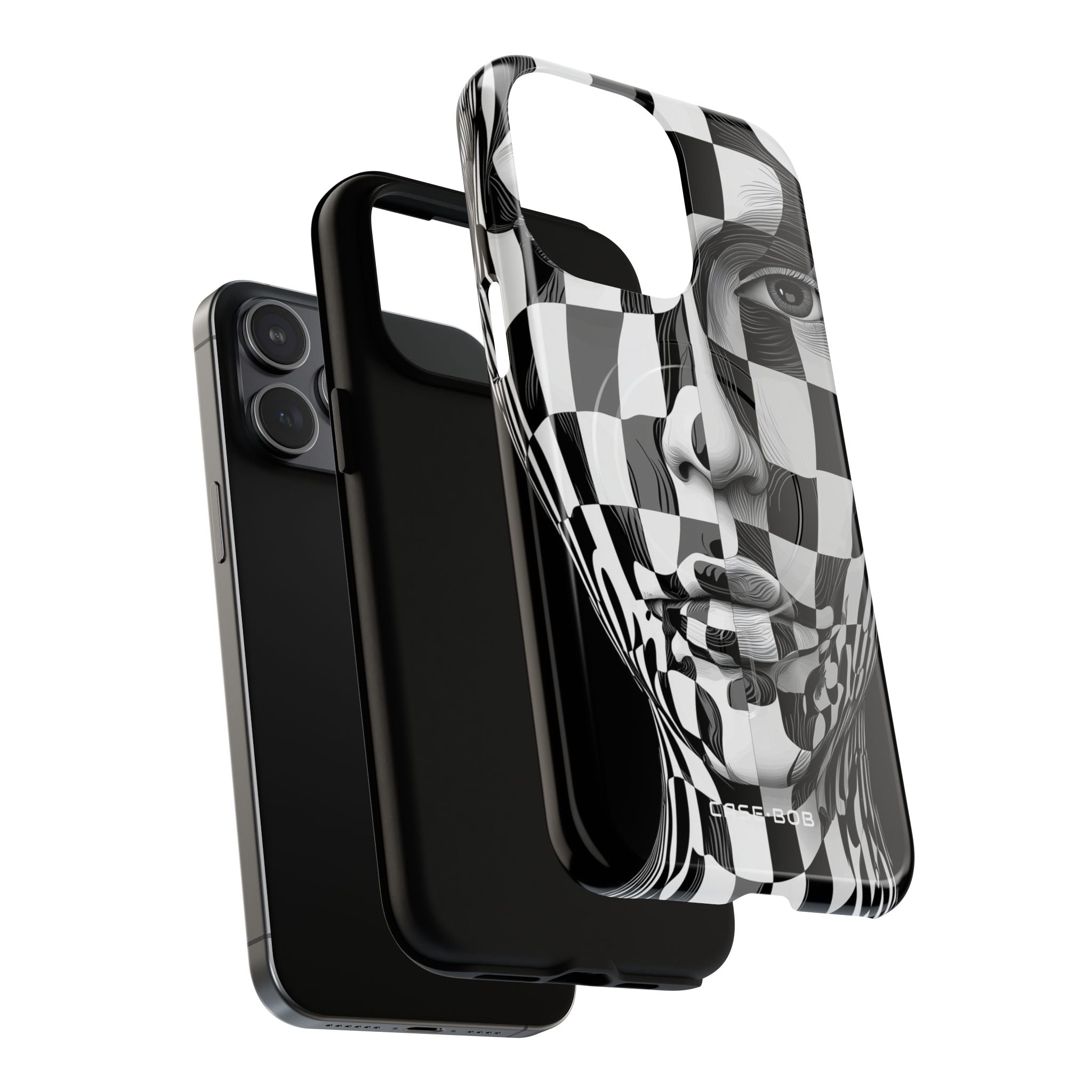 Kariertes Gesicht iPhone 15 Pro Max Case - Tough+