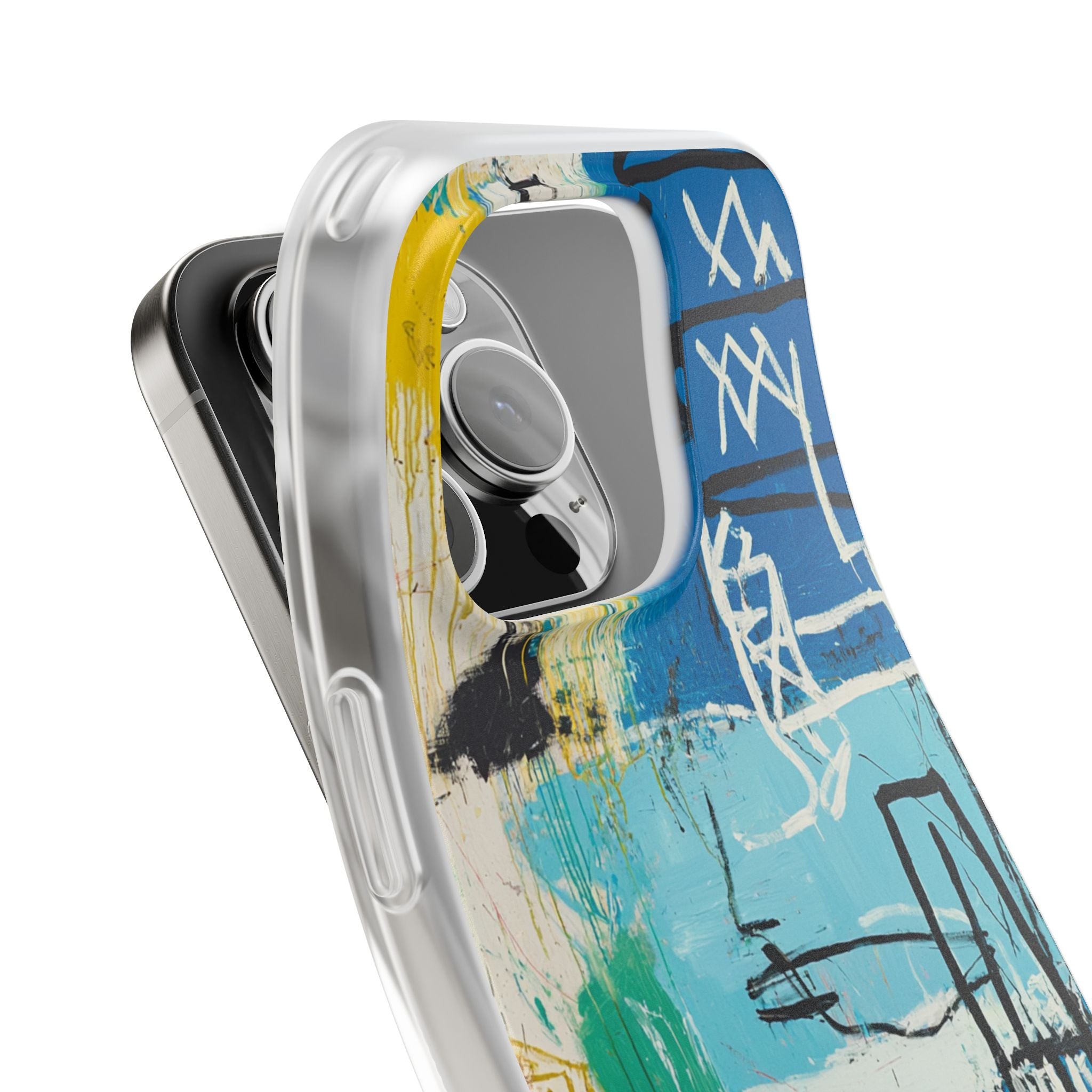 Azure Urban Scribble · Soft Phone Case for iPhone