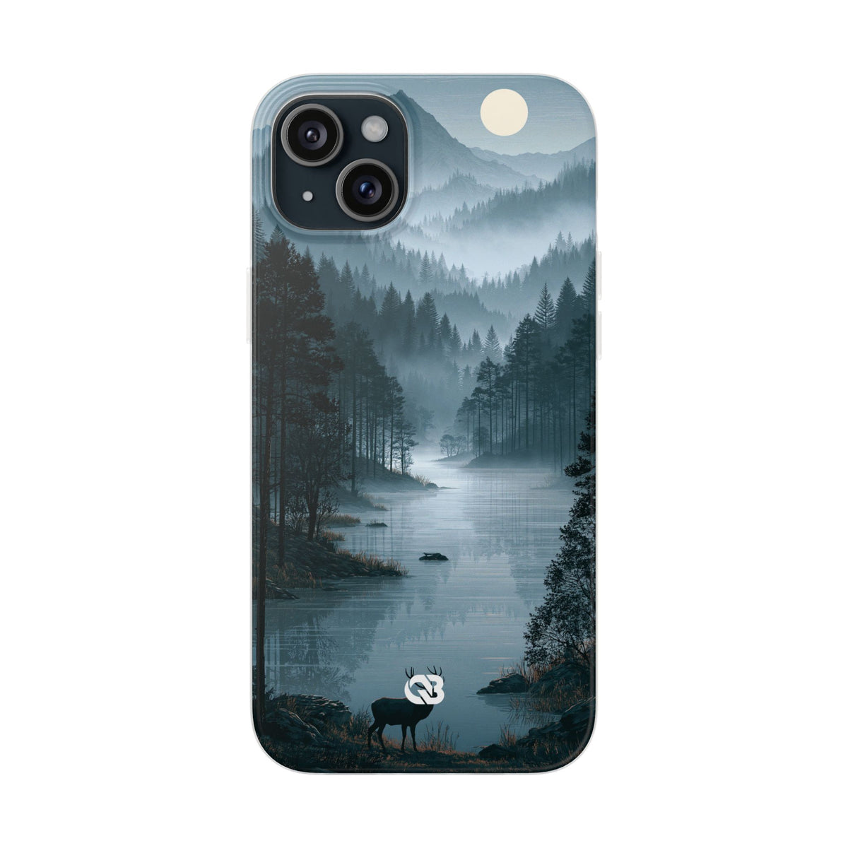 Silent Nordic Fjord · Lite Phone Case for iPhone · Blue
