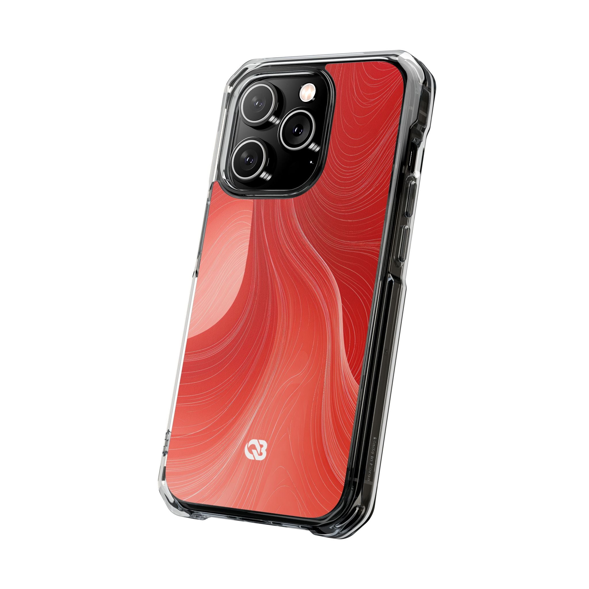 Red Impact MagSafe Phone Case for iPhone - Crimson Silk Strands