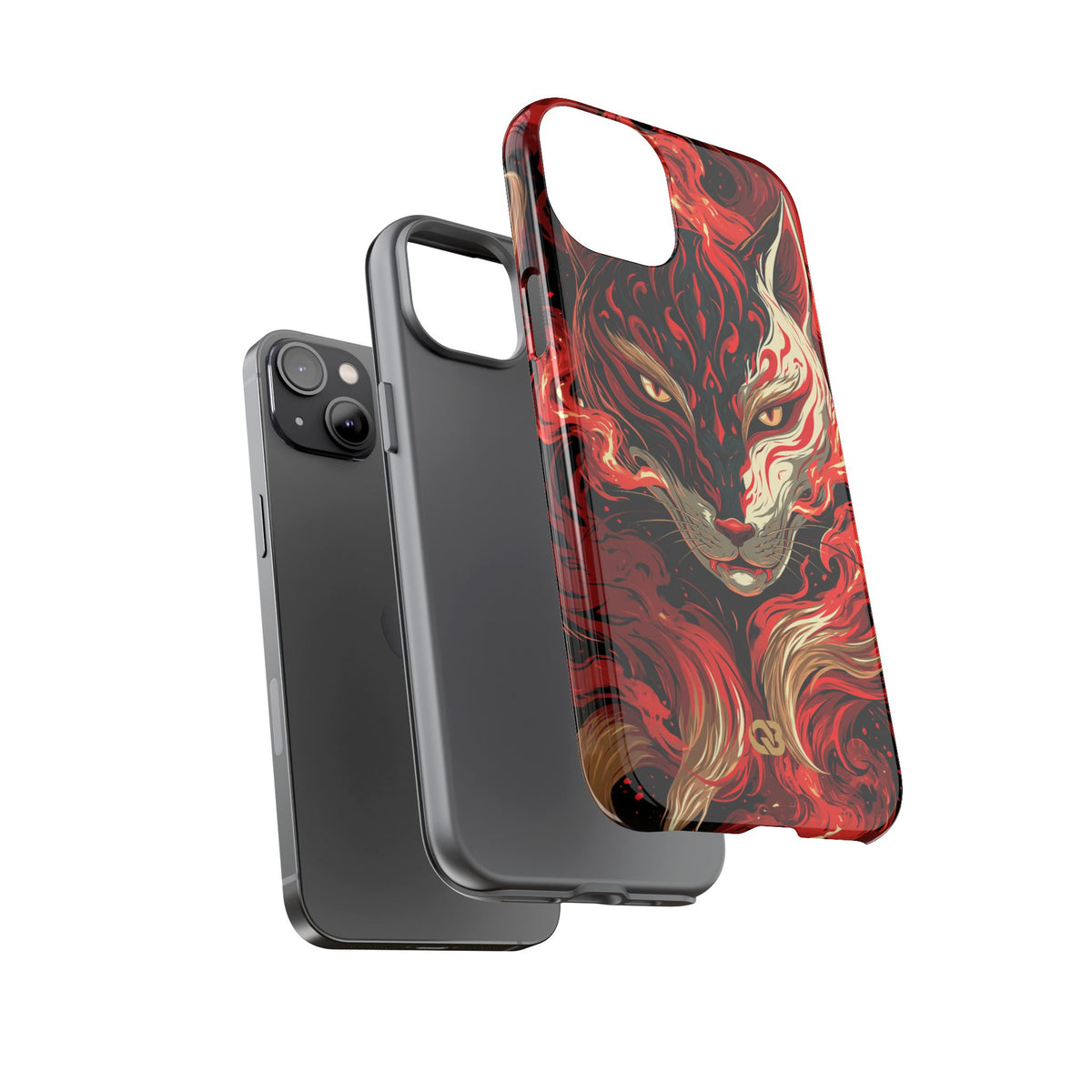 Crimson Kitsune Spirit · Tough Phone Case for iPhone · Red
