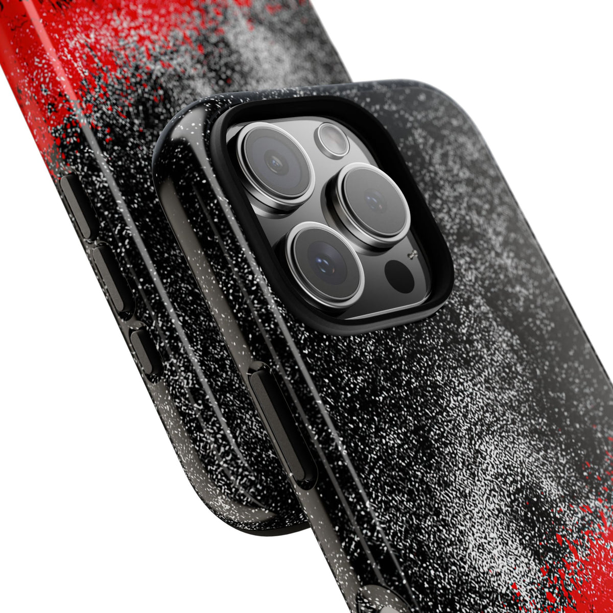 Crimson Noir Drip · Tough Phone Case for iPhone · Black