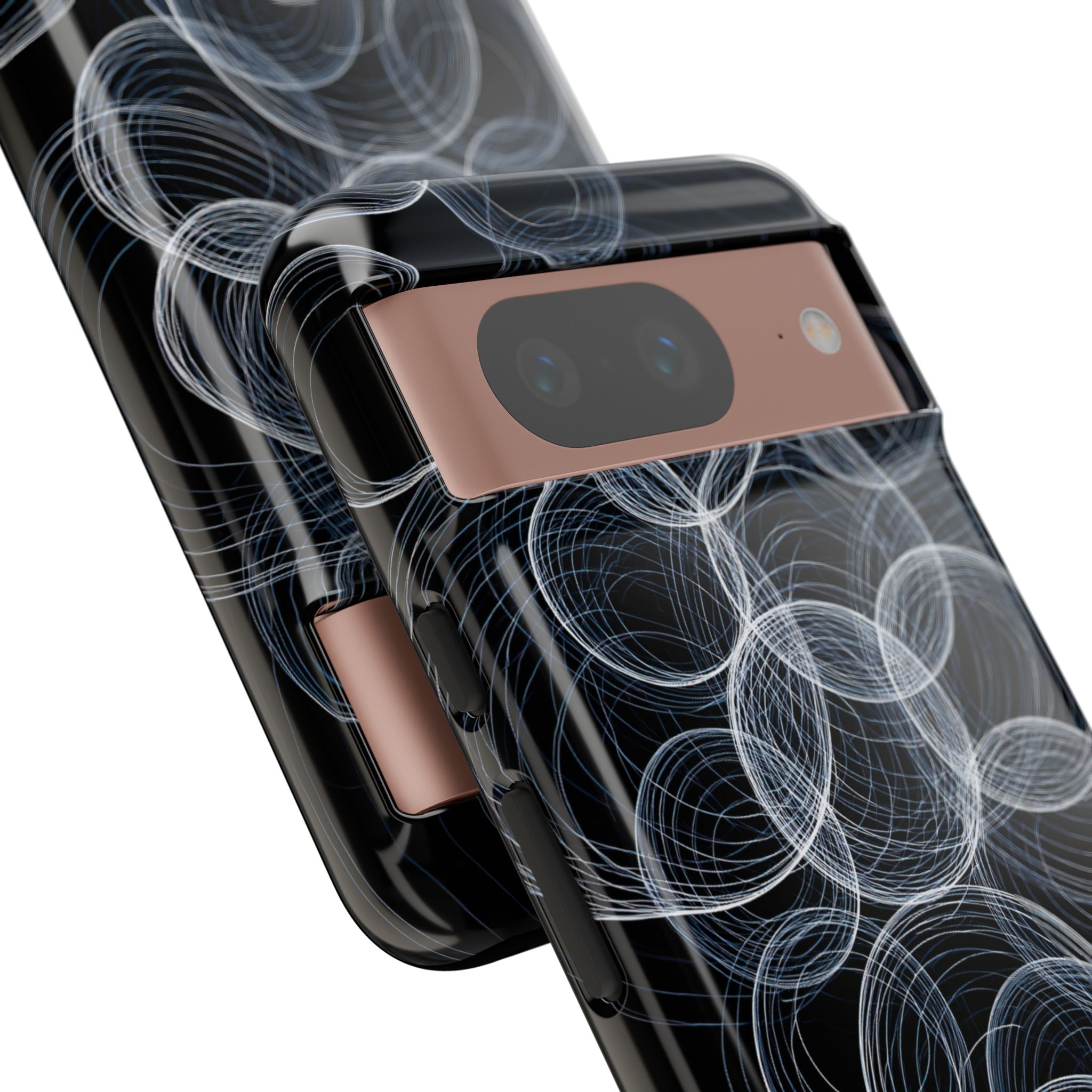 Black Tough Phone Case for Google Pixel - Frosted Ring Matrix