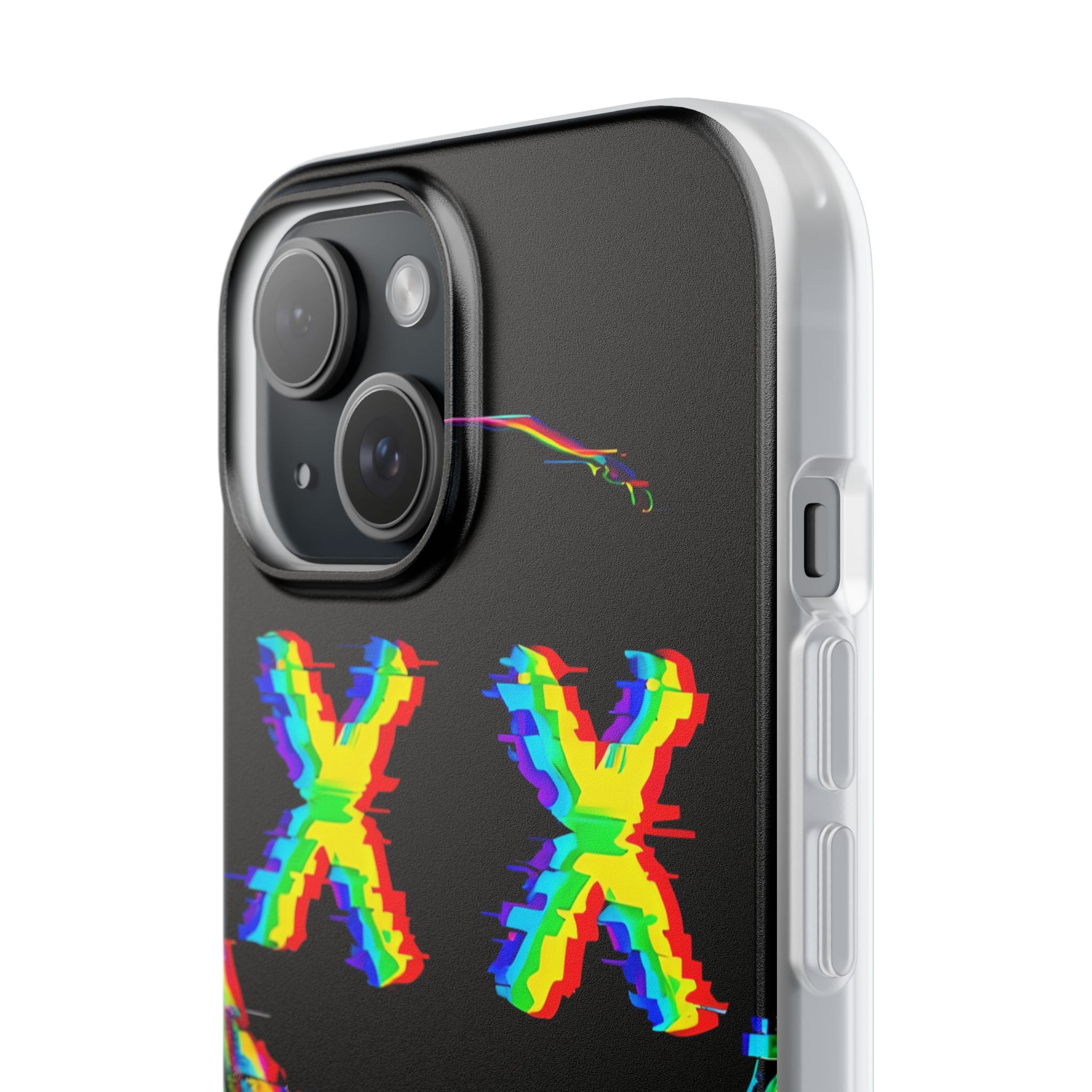 Glitch Grin Distortion · Soft Handyhülle für iPhone