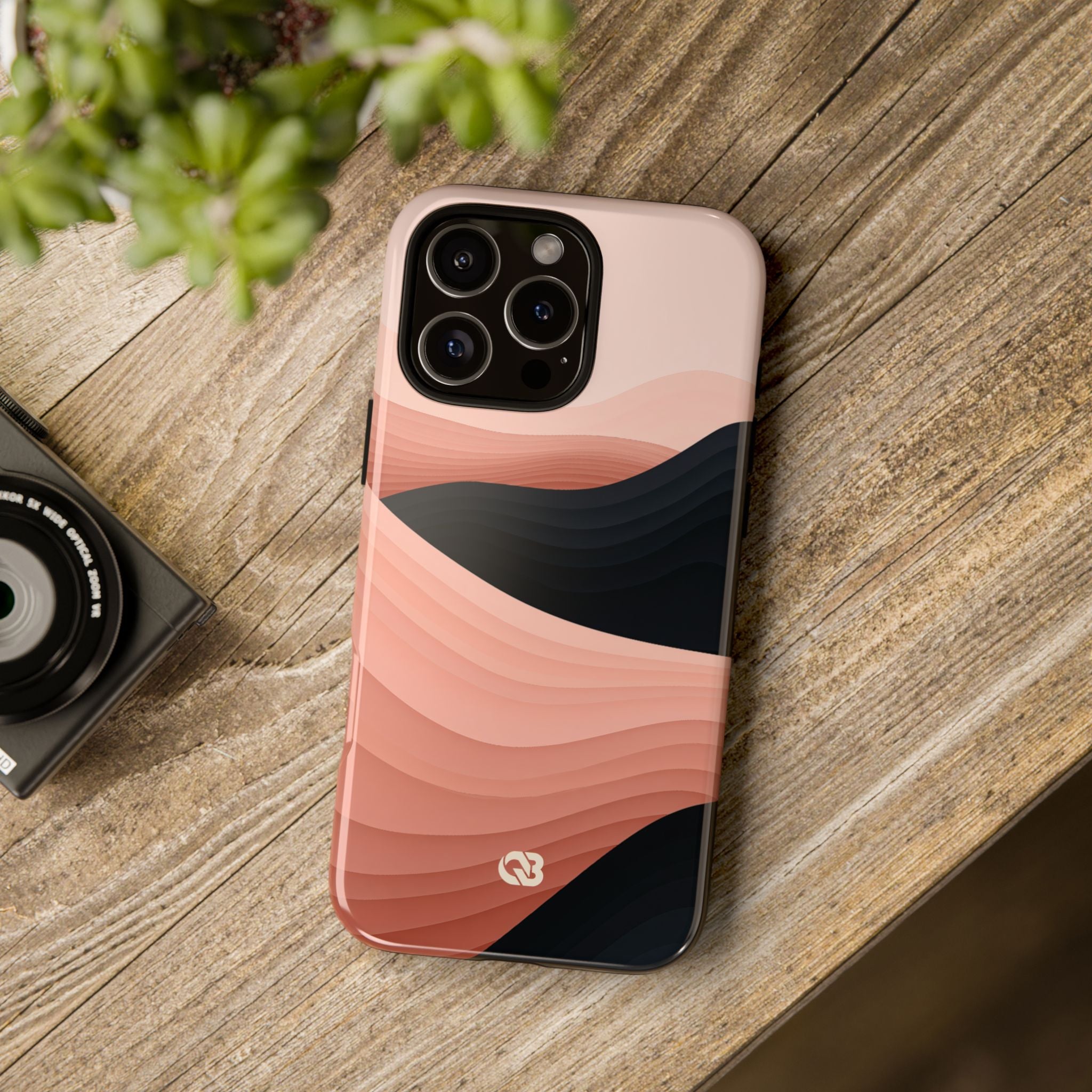 Pink Tough Phone Case for iPhone - Dune Shadow Layers